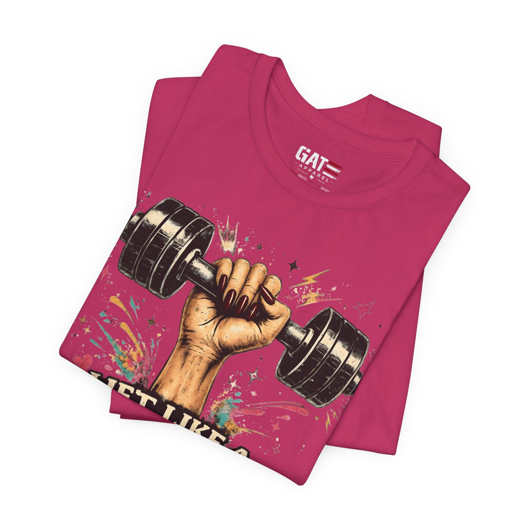 Lift Like A Girl Shirt, Women's Gym Shirt, Weightlifting Tee, Cute Fitness Shirt, Workout Gift for Women