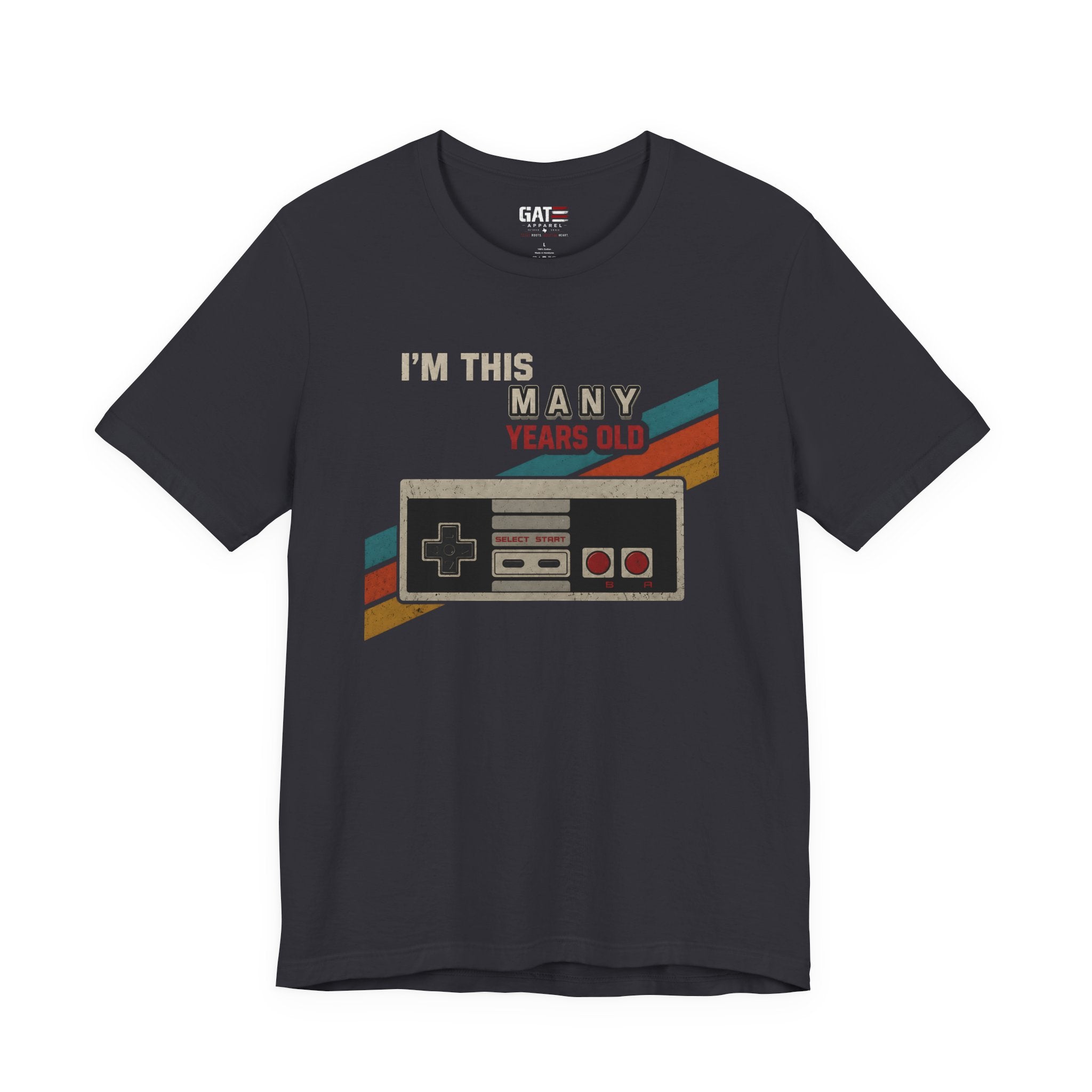 Retro Gaming Birthday Shirt, Gamer Gift for Men, I'm This Many Years Old Tee, 80s 90s Video Game Shirt, Classic Gamer Gift