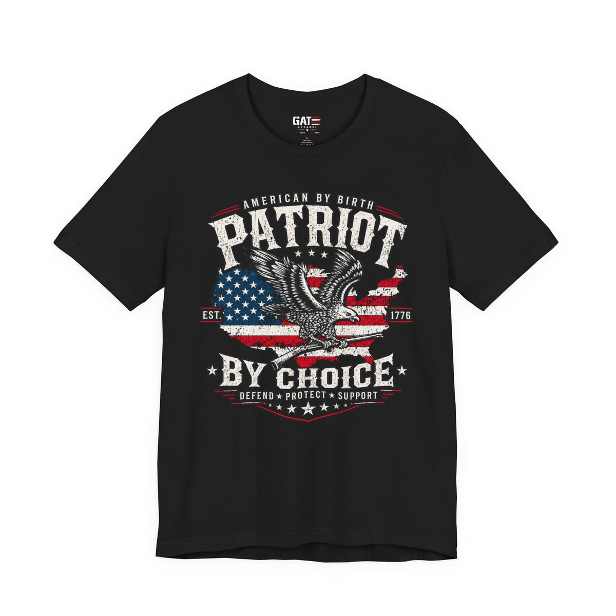 Patriot by Choice Shirt | American Flag Eagle Tee