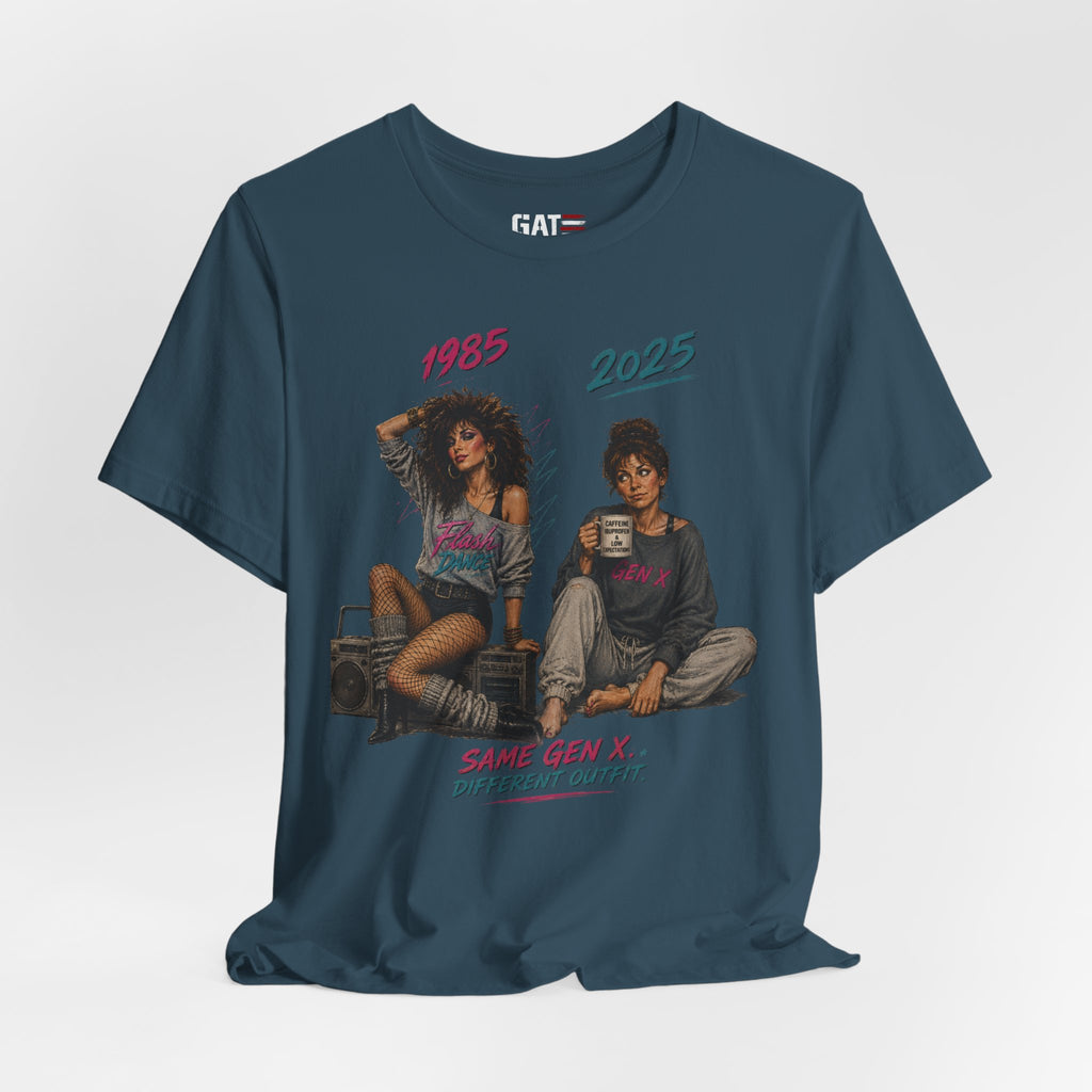 Retro 80s Vibes Tee — "1985 2023 Same Deal?" Graphic T-Shirt