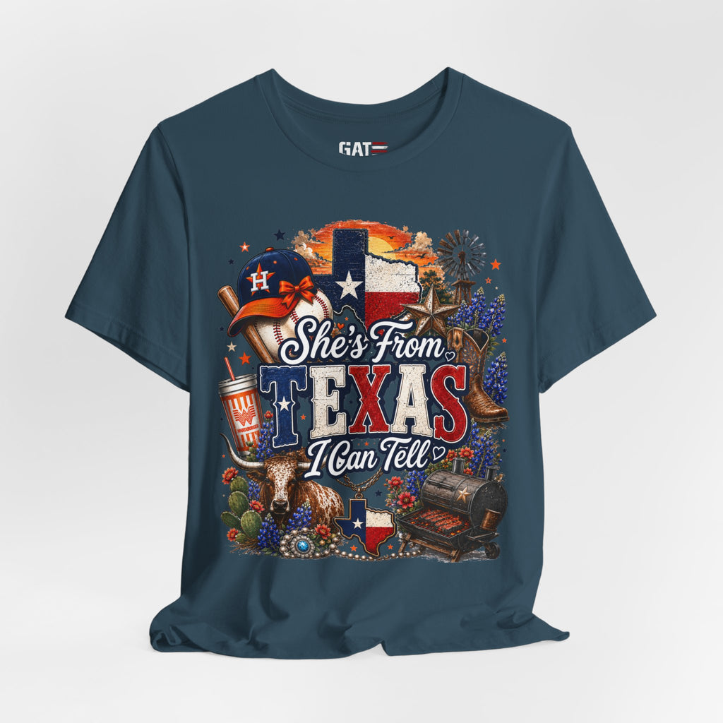 She's From Texas T-Shirt — Texas Pride Graphic Tee