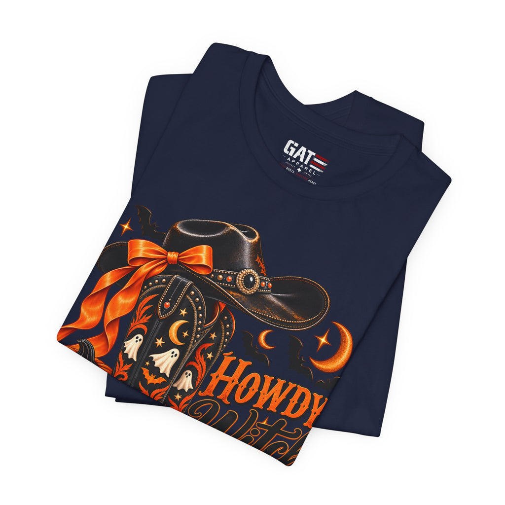 Howdy Witch Halloween Shirt | Western Cowboy Pumpkin Tee