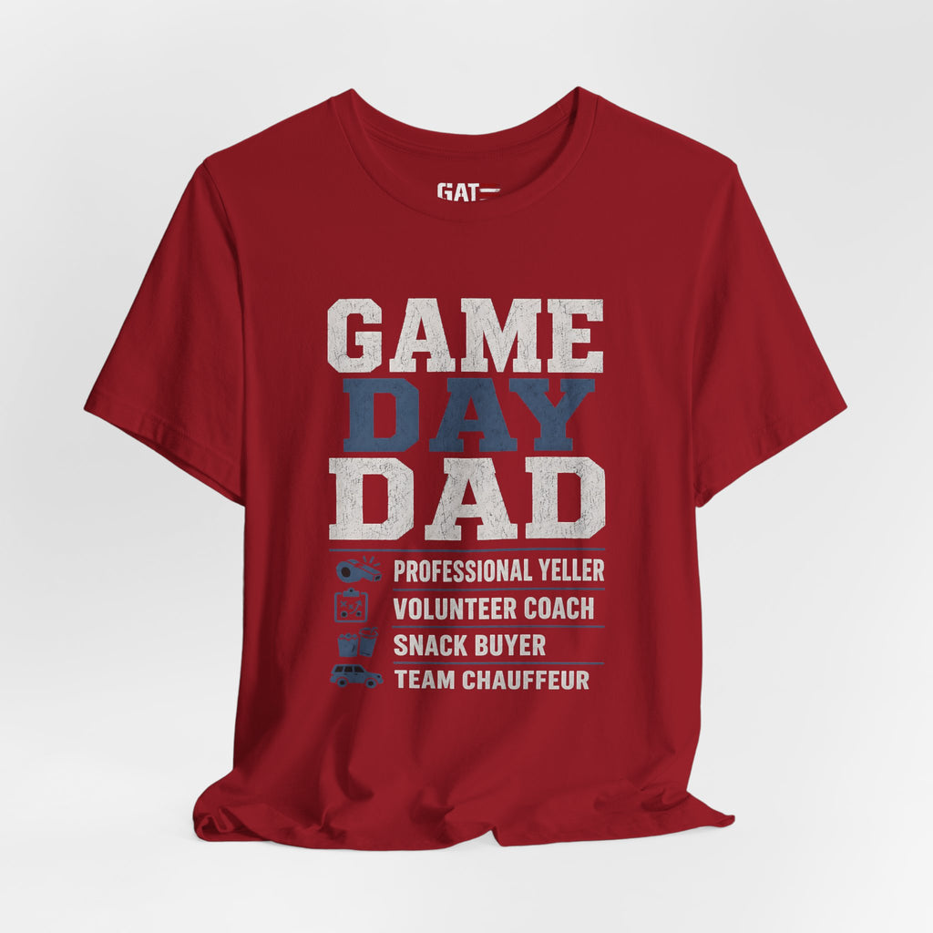 Game Day Dad Shirt, Father's Day Gift for Dad, Football Dad Tee, Baseball Dad Shirt, Team Chauffeur Coach Dad Tee