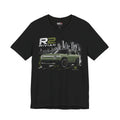 Rivian R2 Electric SUV Graphic Tee — Green R2 Cityscape T‑Shirt