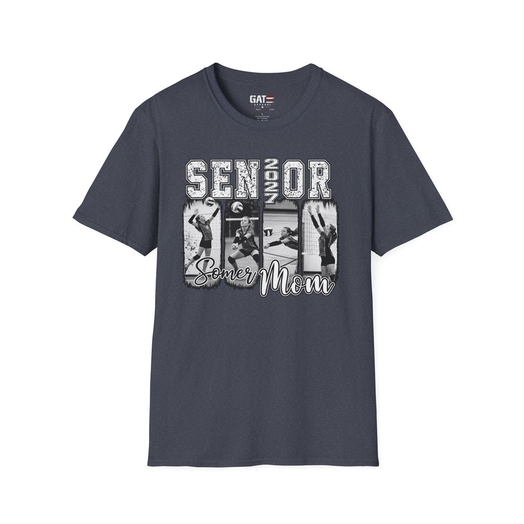 Senior Volleyball Mom T‑Shirt Personalized Photos and Name