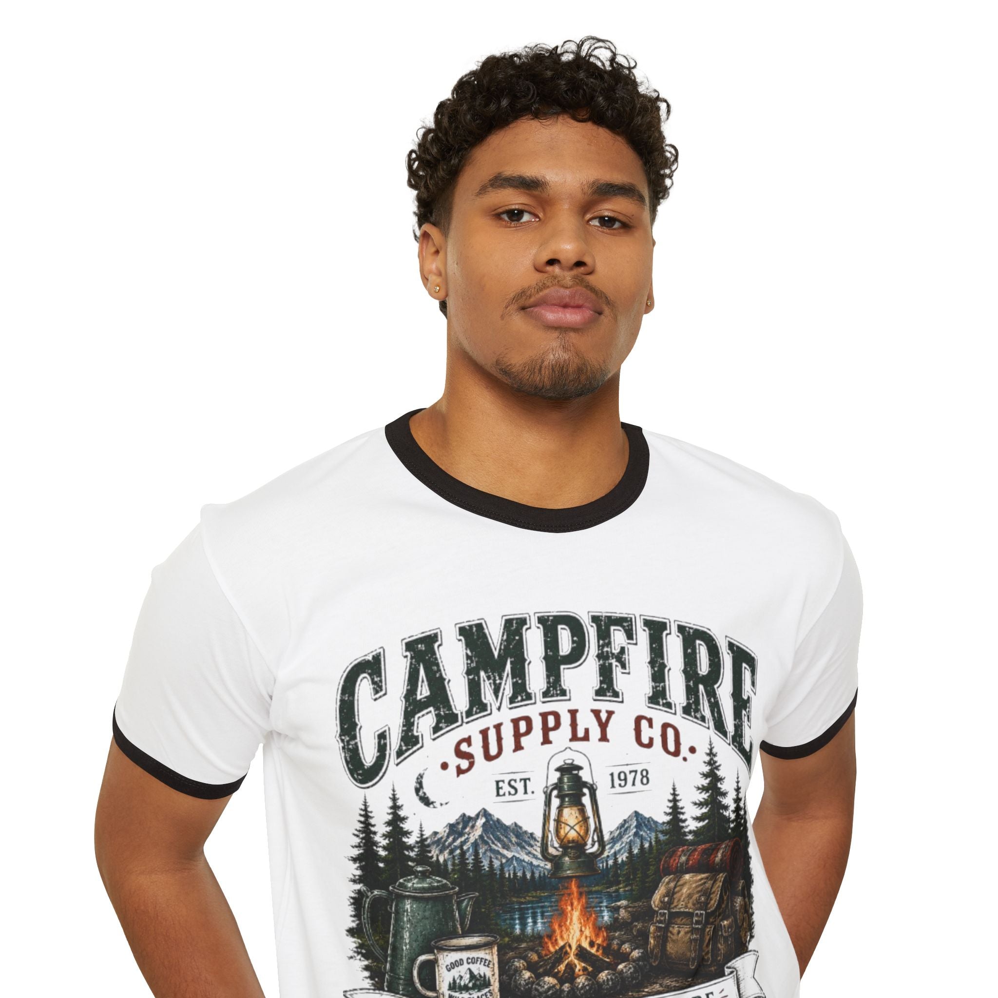Campfire Supply Co. Ringer T-Shirt — Built for Adventure Graphic Tee