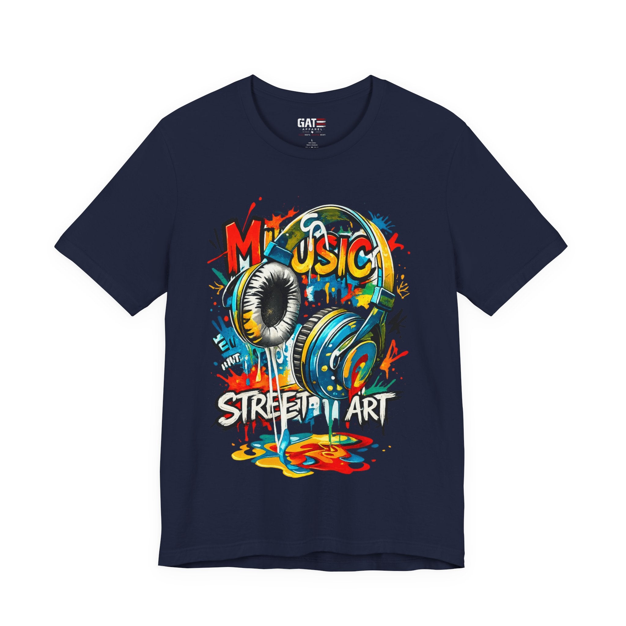 Urban Beats – Music Street Art Headphones Graphic Tee