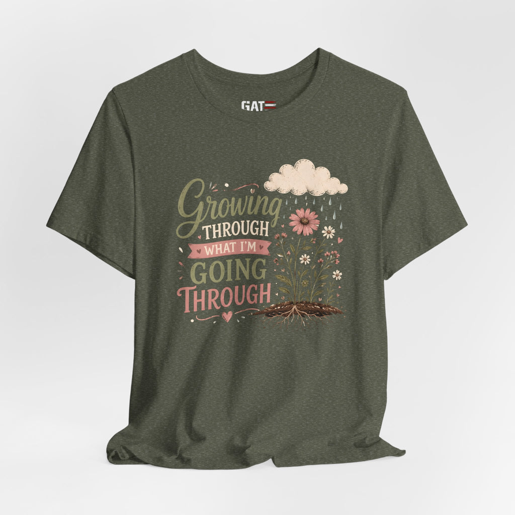 Motivational Christian Shirt for Women, Inspirational Growth Graphic Tee, Faith Encouragement Shirt, Floral Positive Mindset Gift