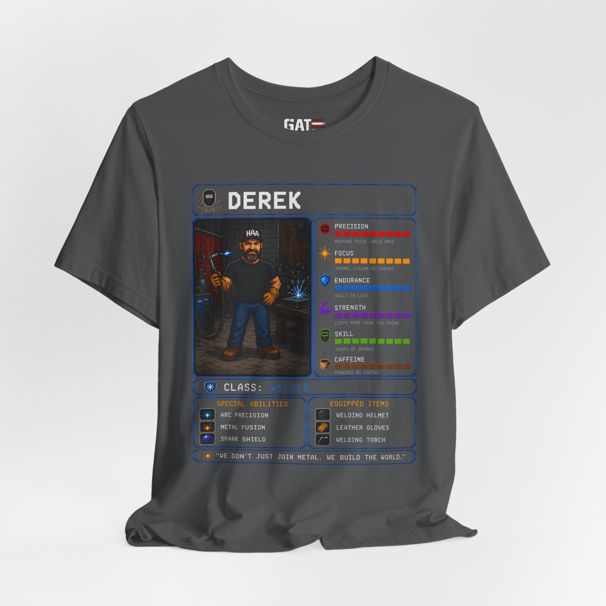 Custom Welder RPG Character Shirt| Personalized Welding Gift