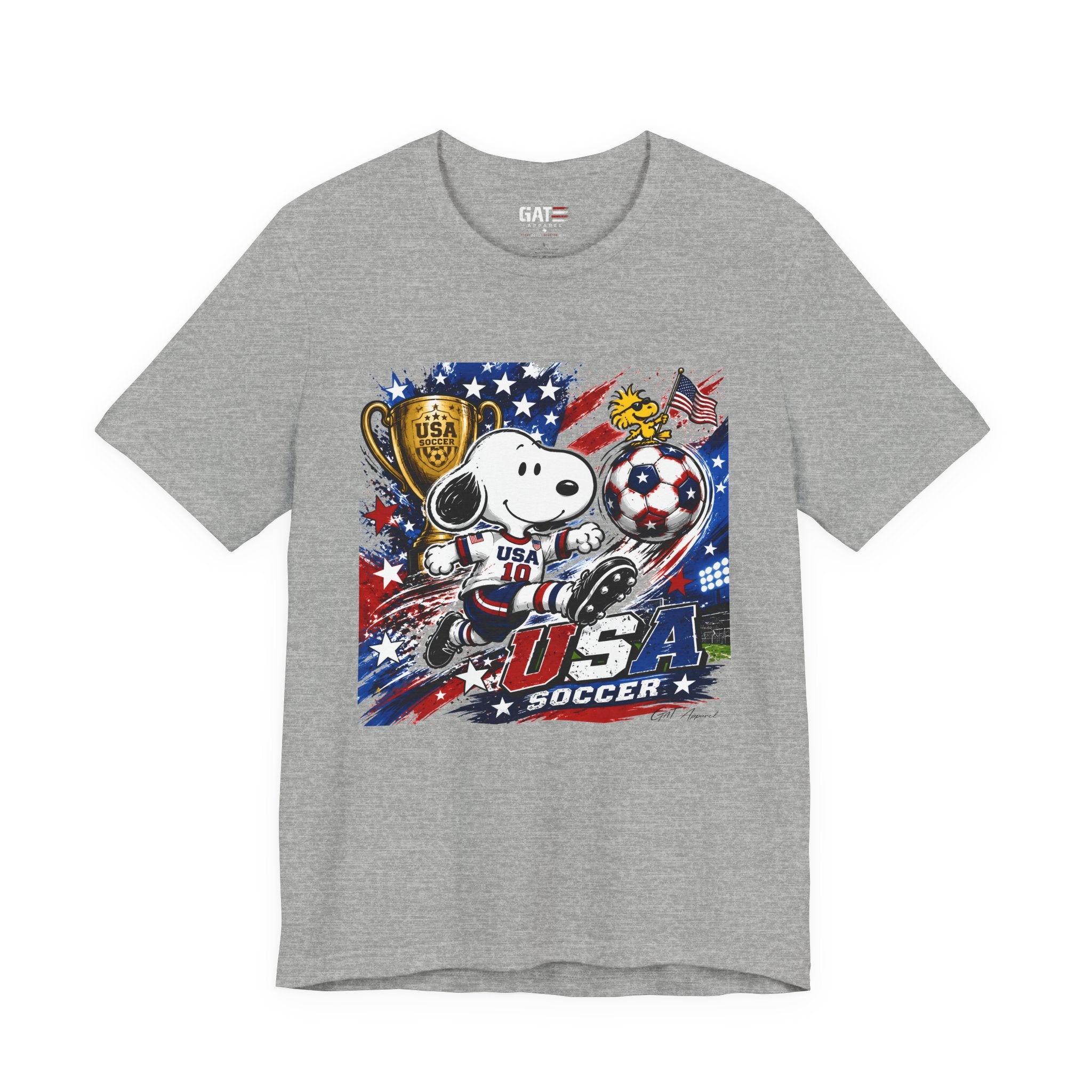 Snoopy USA Soccer Tee | Patriotic Soccer Graphic T-Shirt