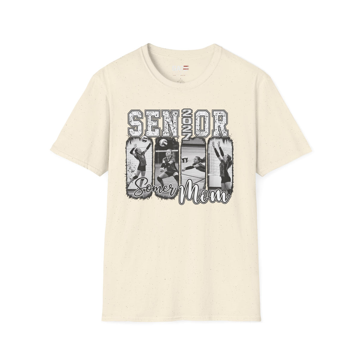 Senior Volleyball Mom Photo Shirt | Personalized Name Tee