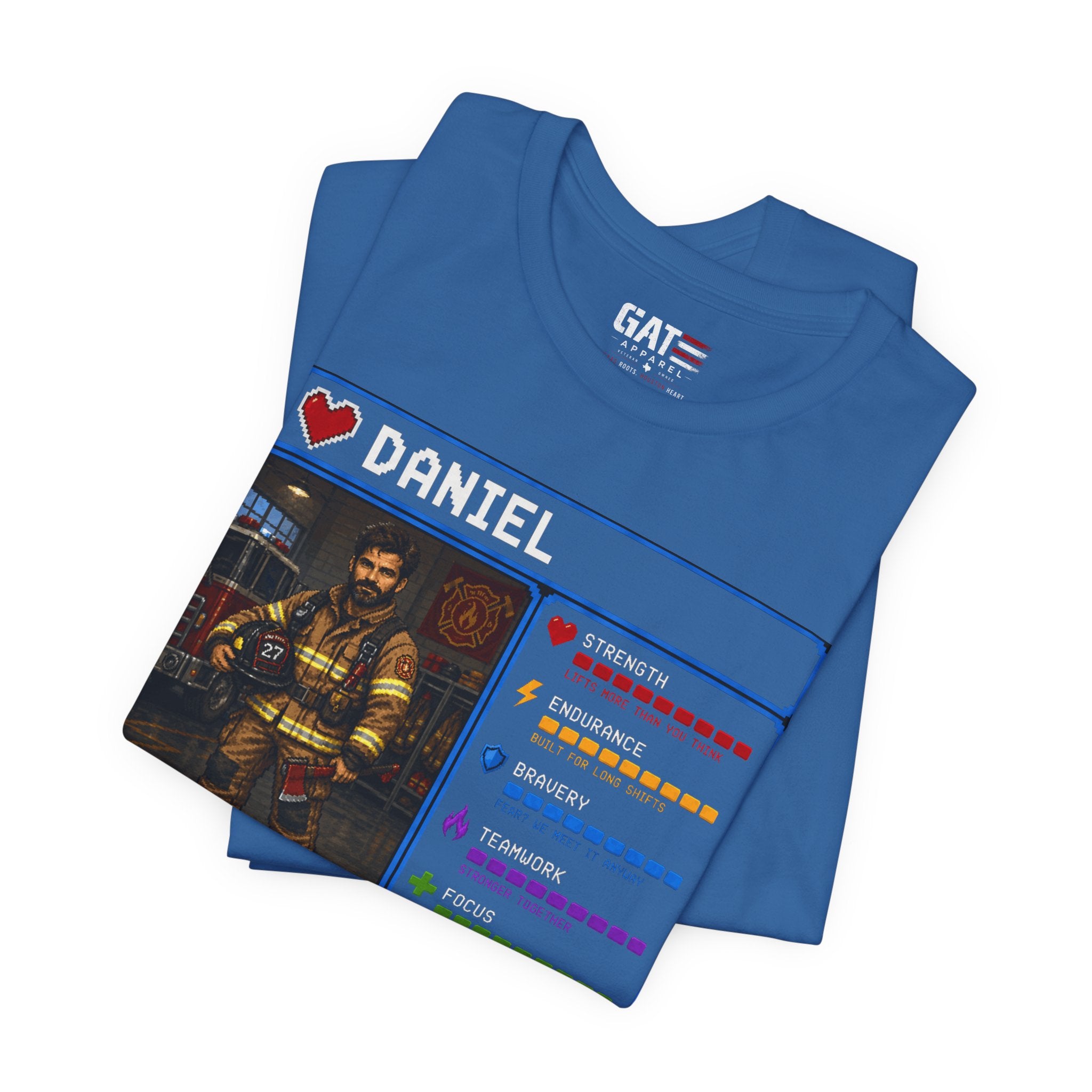 Custom Firefighter RPG Character Shirt | Personalized Firefighter Gift