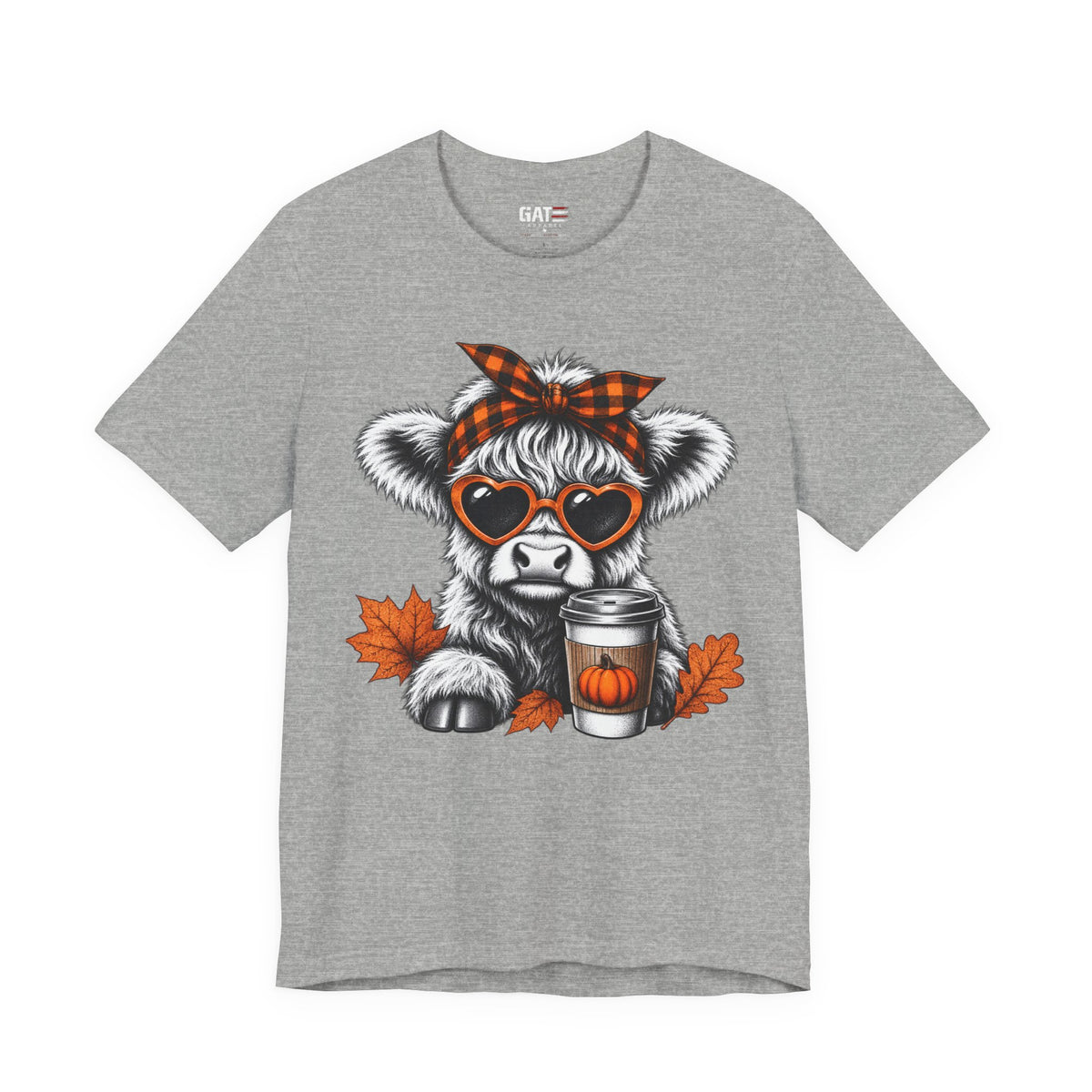 Cute calf fall shirt color mockup