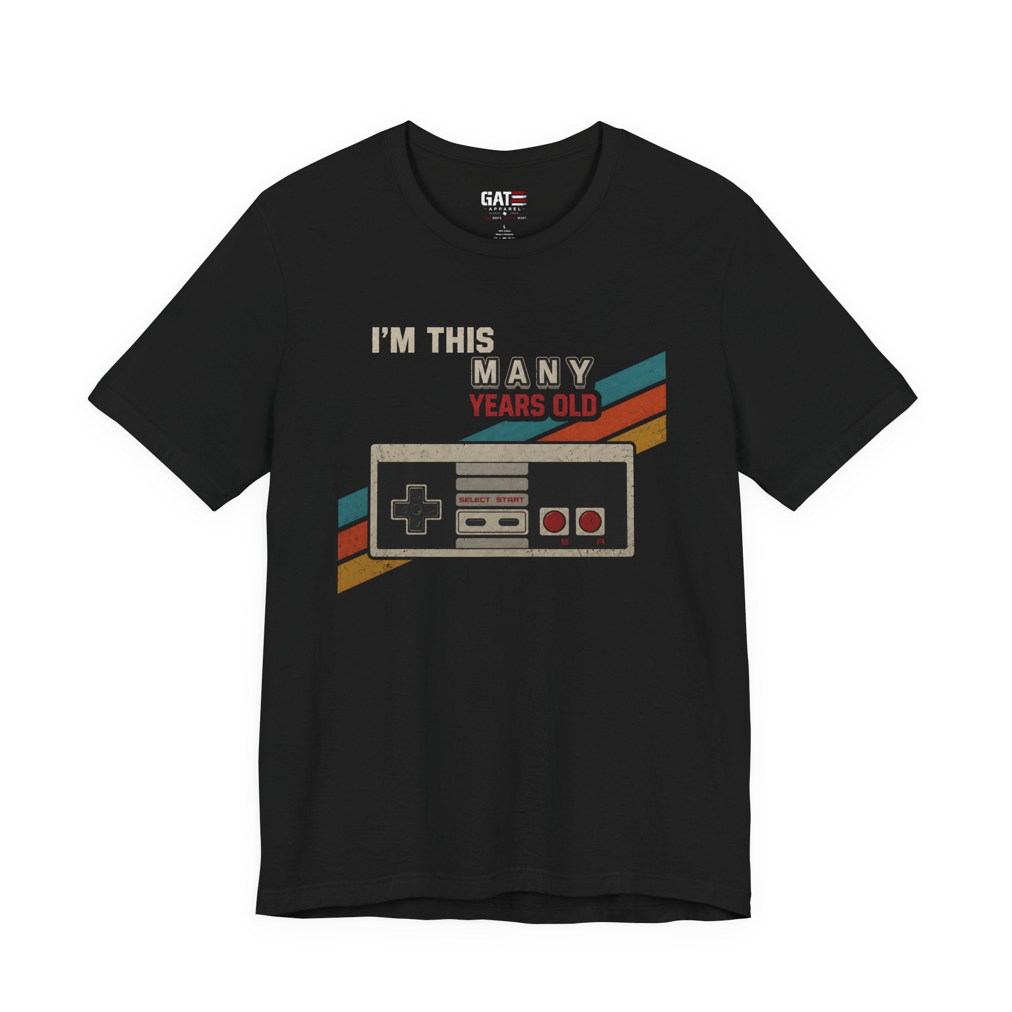 Retro Gaming Birthday Shirt, Gamer Gift for Men, I'm This Many Years Old Tee, 80s 90s Video Game Shirt, Classic Gamer Gift