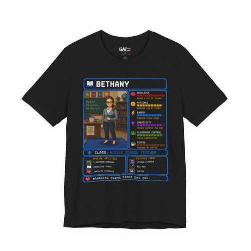 Custom Teacher RPG Character Shirt | Personalized Teacher Gift