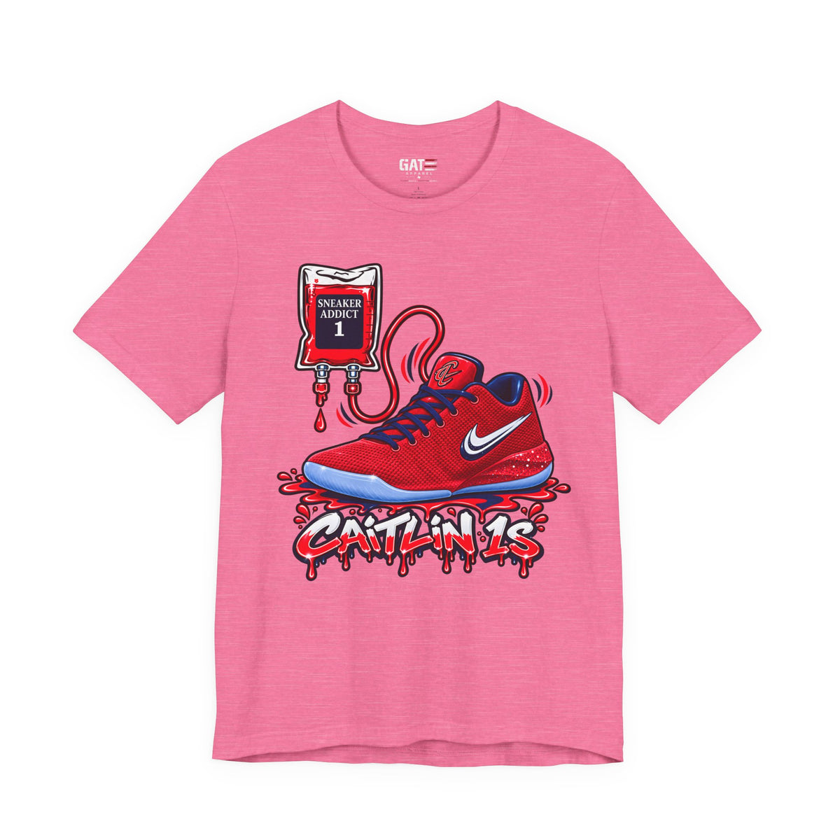 Caitlin Clark Caitlin 1s Addict Red Sneaker Shirt