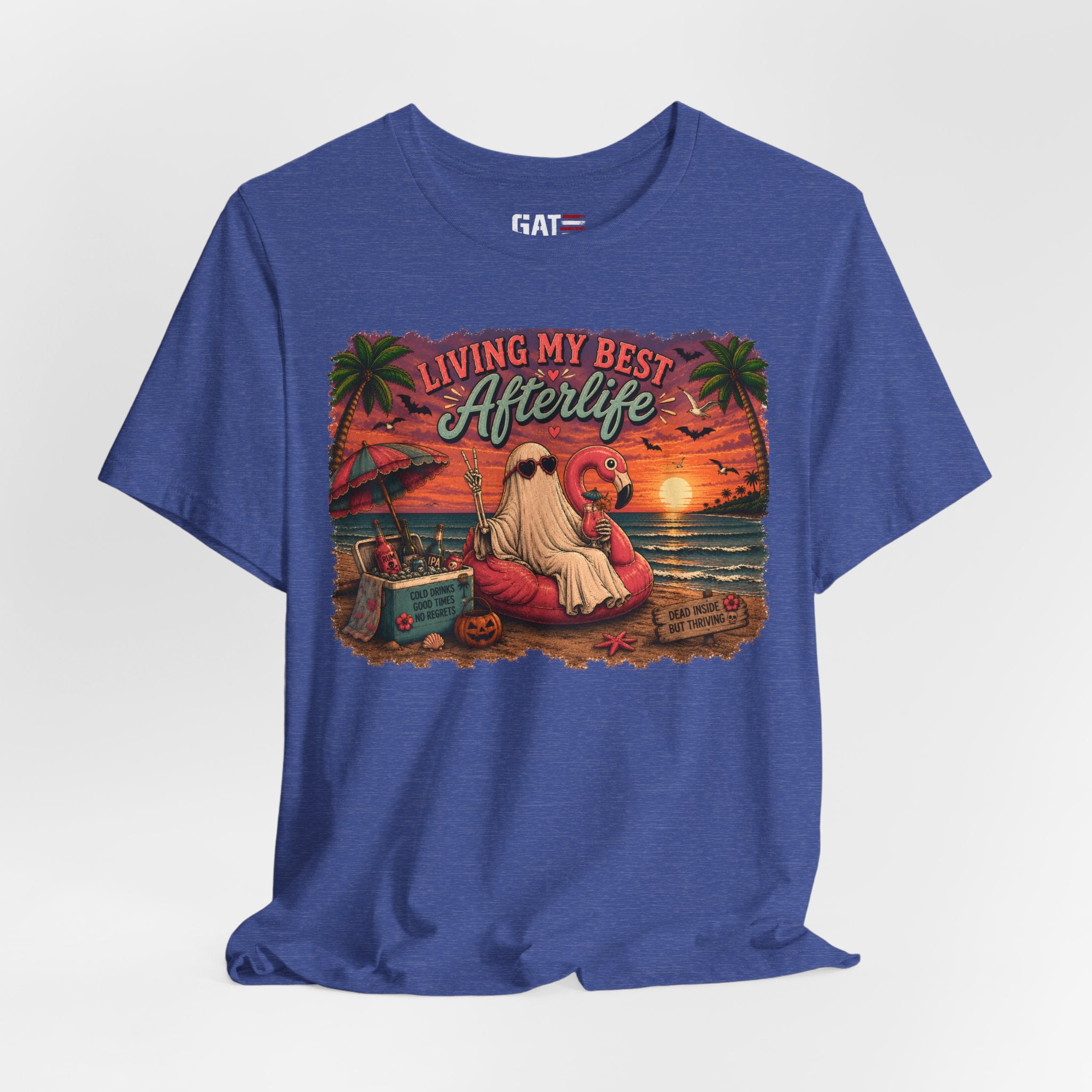 Summerween Shirt, Spooky Beach Shirt, Ghost Beach Tee, Halloween Beach Shirt, Coastal Halloween Tee, Tropical Ghost Shirt