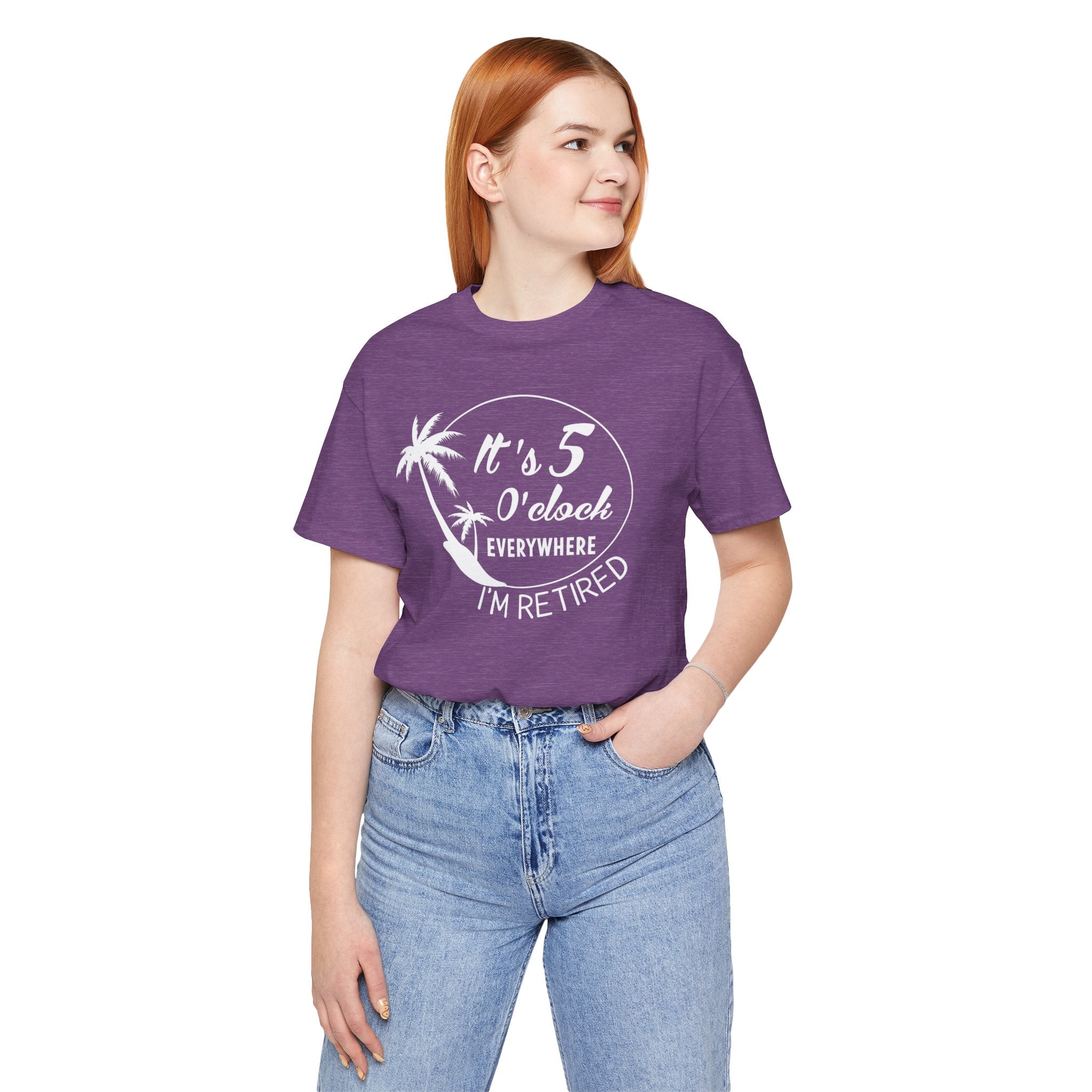 Retired Vibes Tee – "It's 5 O'Clock Everywhere I'm Retired" Palm Tree T-Shirt