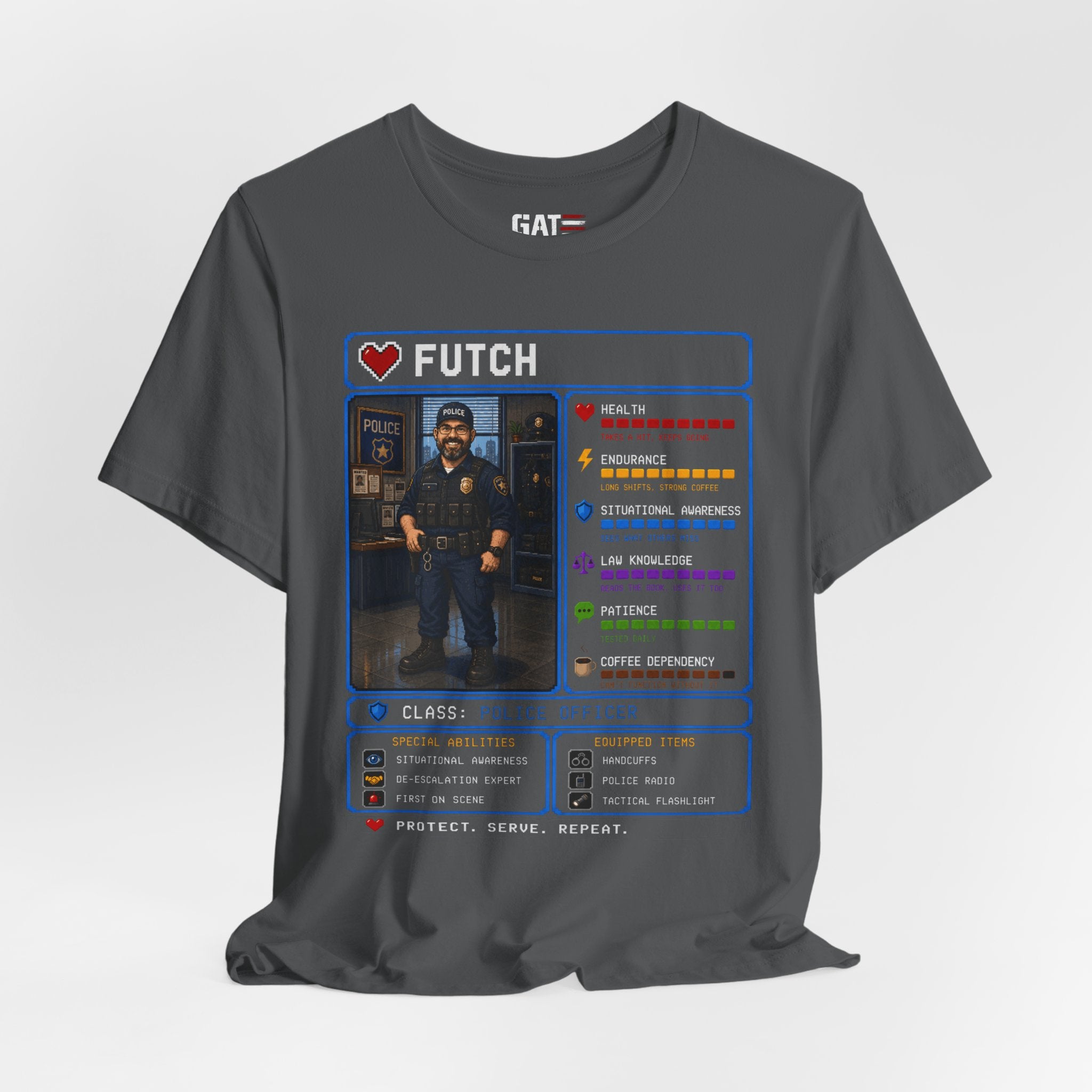 Custom Police Officer RPG Character Shirt | Personalized Law Enforcement Gift