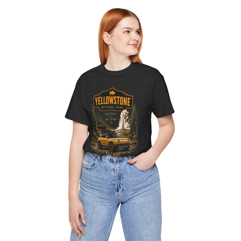 Yellowstone National Park Tee — "Wild Heart Roaming Soul" Adventure T‑Shirt