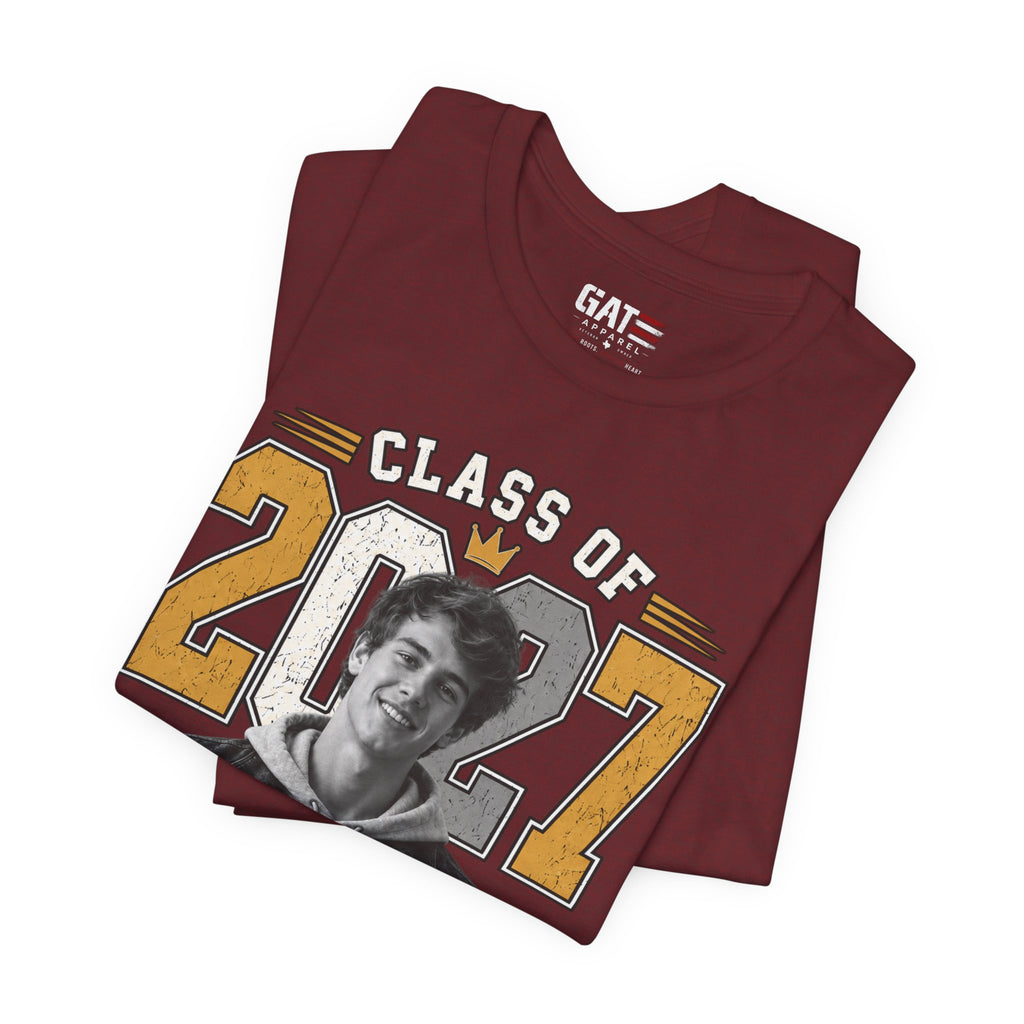 Personalized Senior 2027 Custom Photo Shirt | Graduation Tee