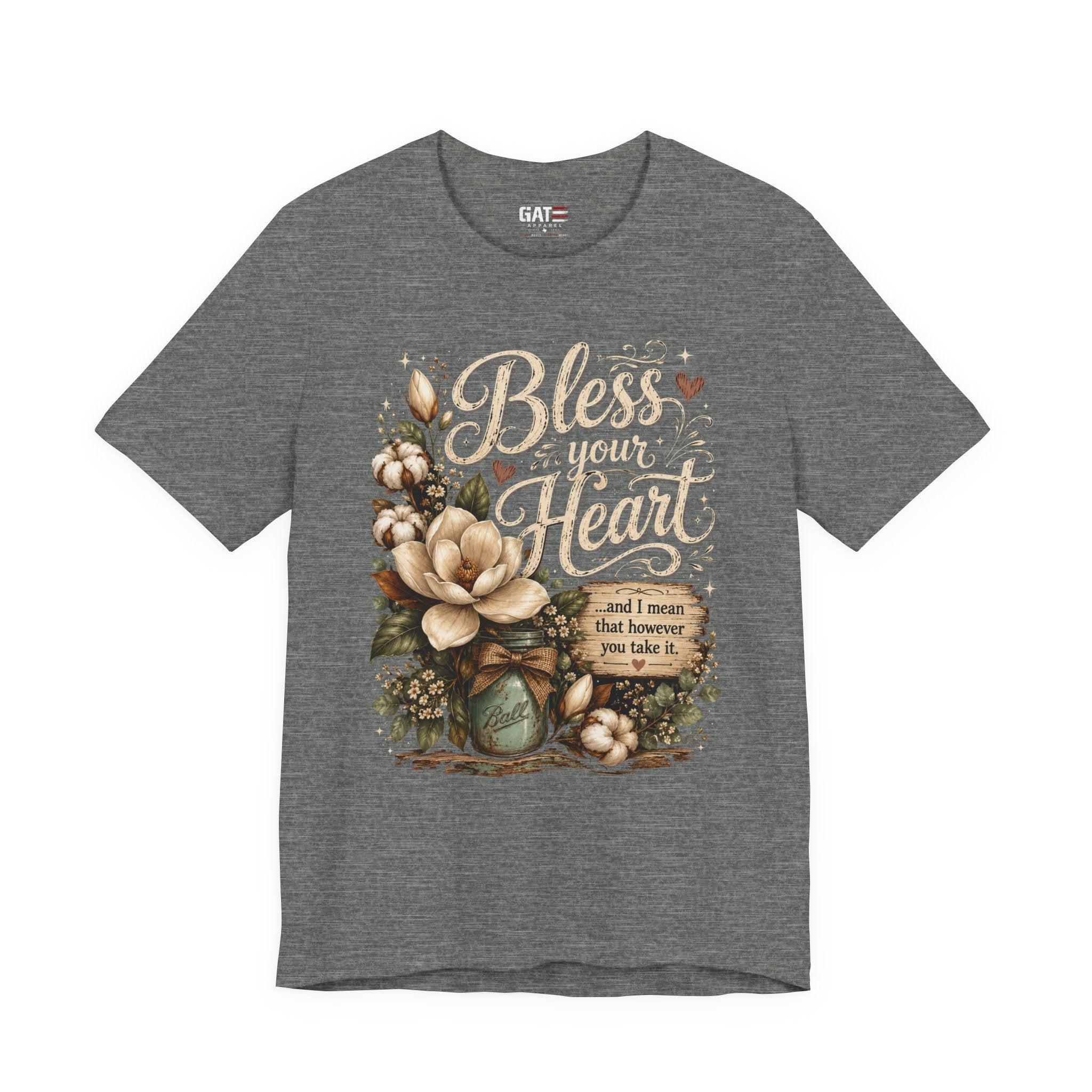Funny Southern Shirt, Bless Your Heart Tee, Southern Humor Graphic Tee, Magnolia Floral Shirt, Country Girl Gift, Farmhouse Style Tee