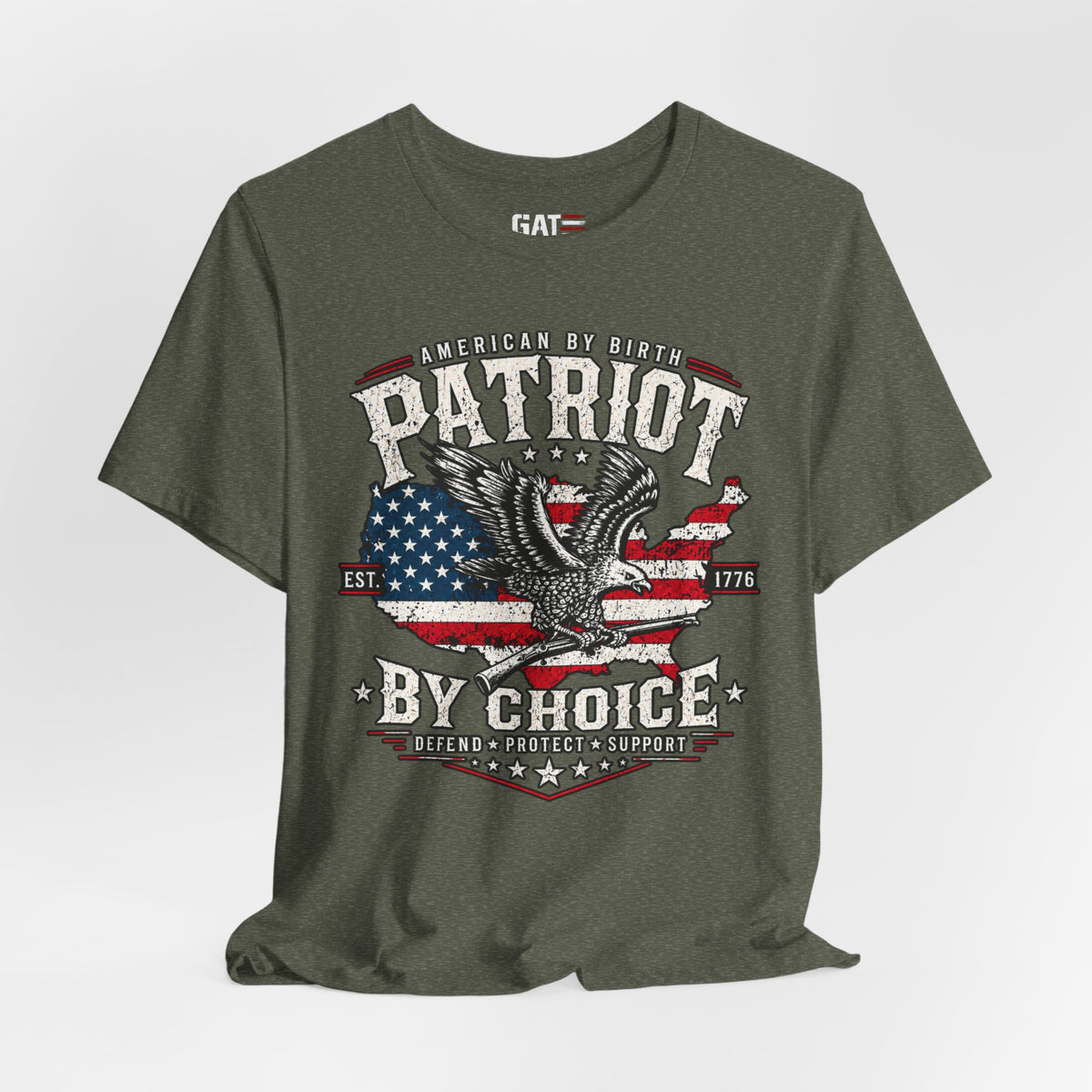 Patriot by Choice Shirt | American Flag Eagle Tee