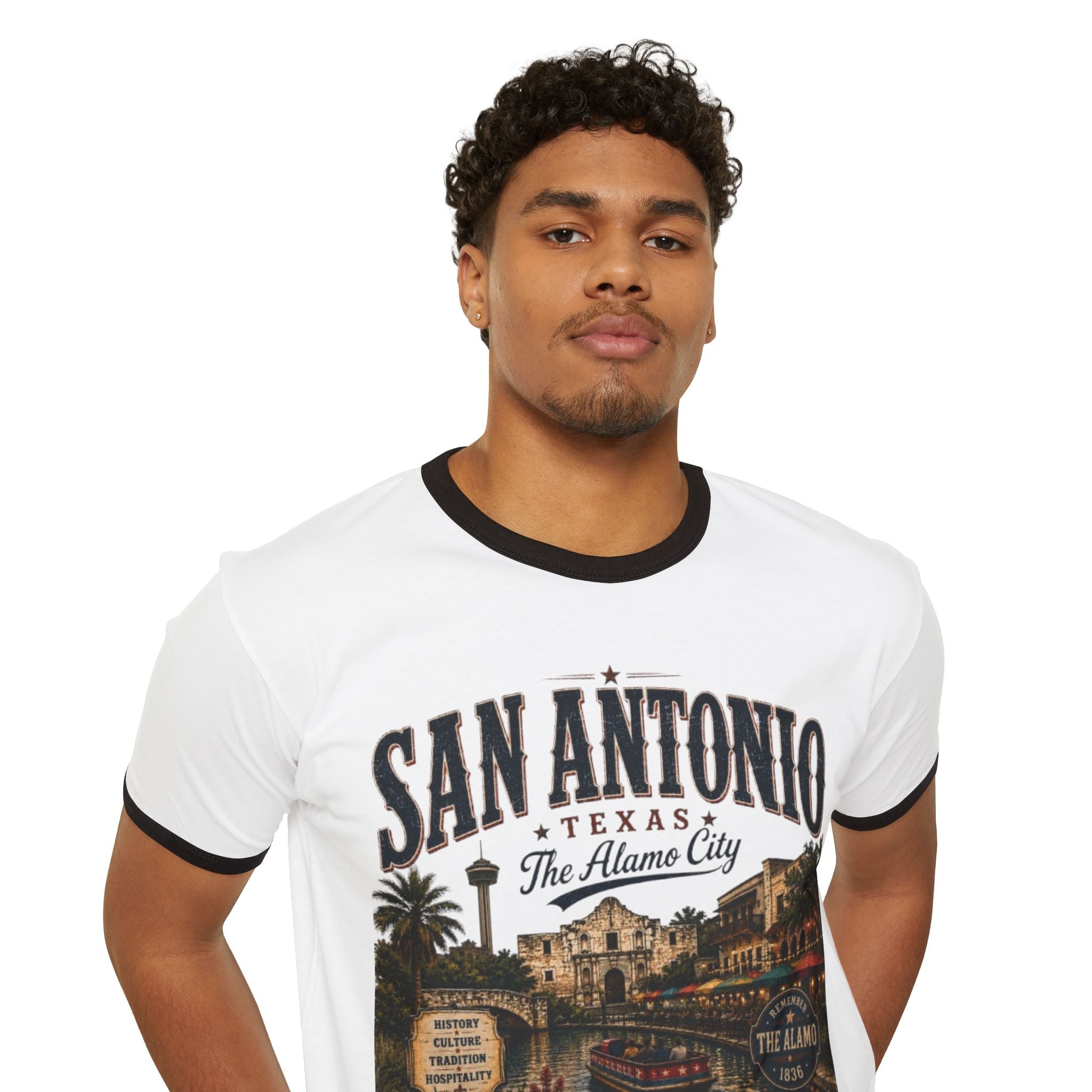 San Antonio Vintage Ringer T-Shirt — The Alamo City Retro Tee