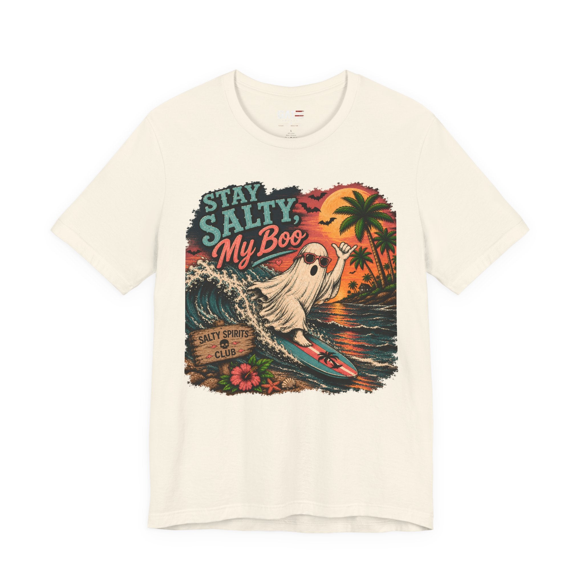 Summerween Shirt, Spooky Beach Shirt, Ghost Beach Tee, Halloween Beach Shirt, Coastal Halloween Tee, Tropical Ghost Shirt