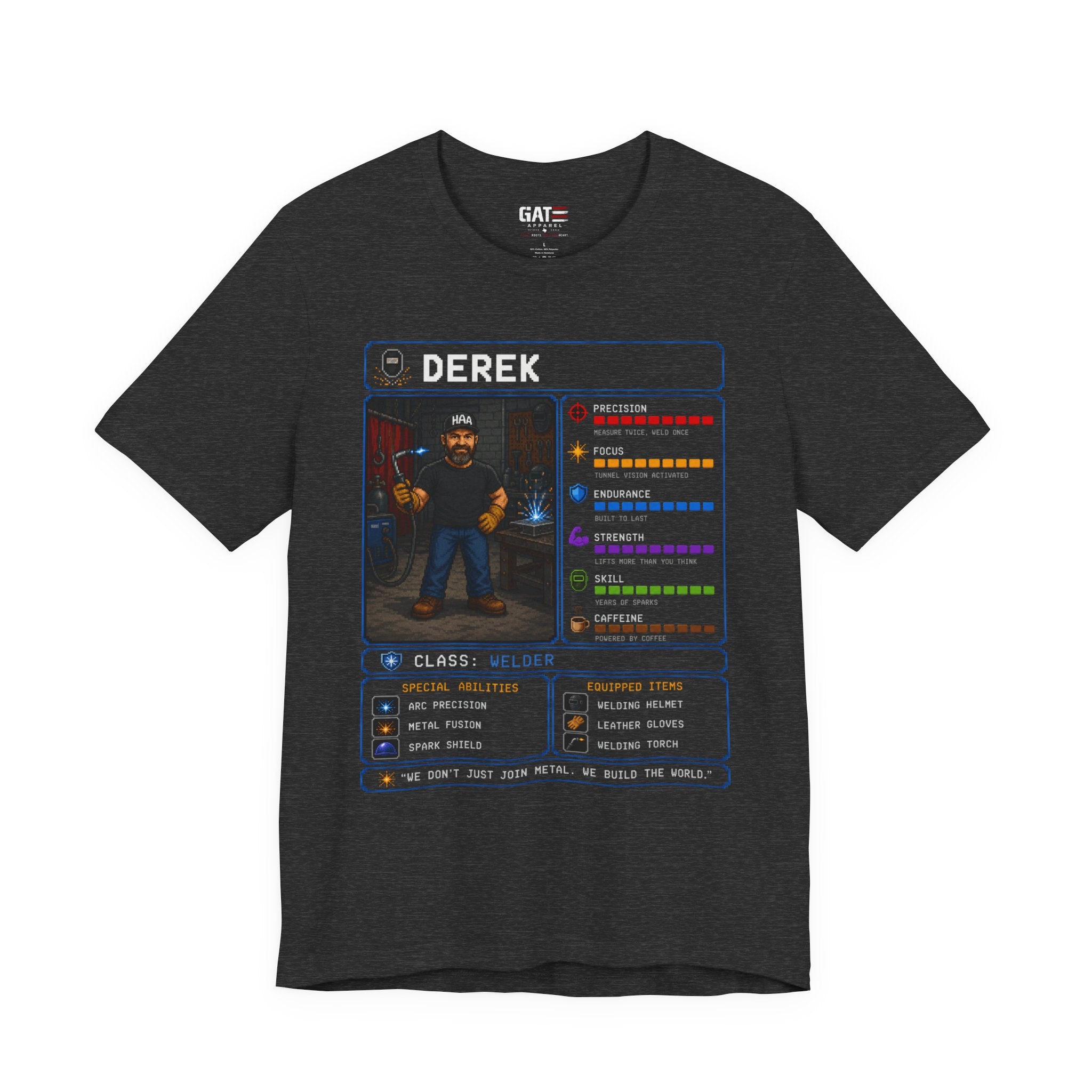 Custom Welder RPG Character Shirt| Personalized Welding Gift