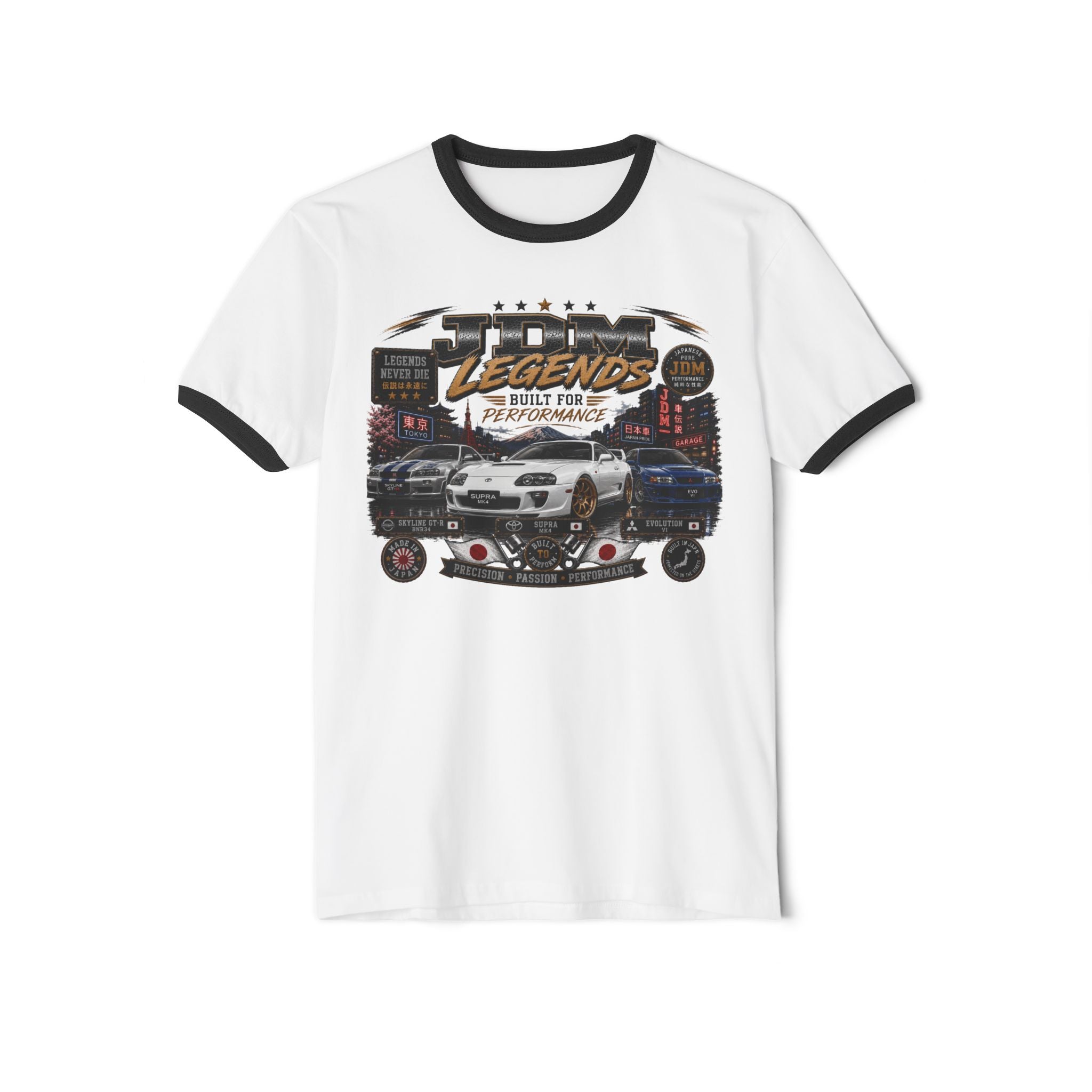 JDM Legends Toyota Supra MK4 Skyline GT-R Evo VI Vintage Graphic T-Shirt