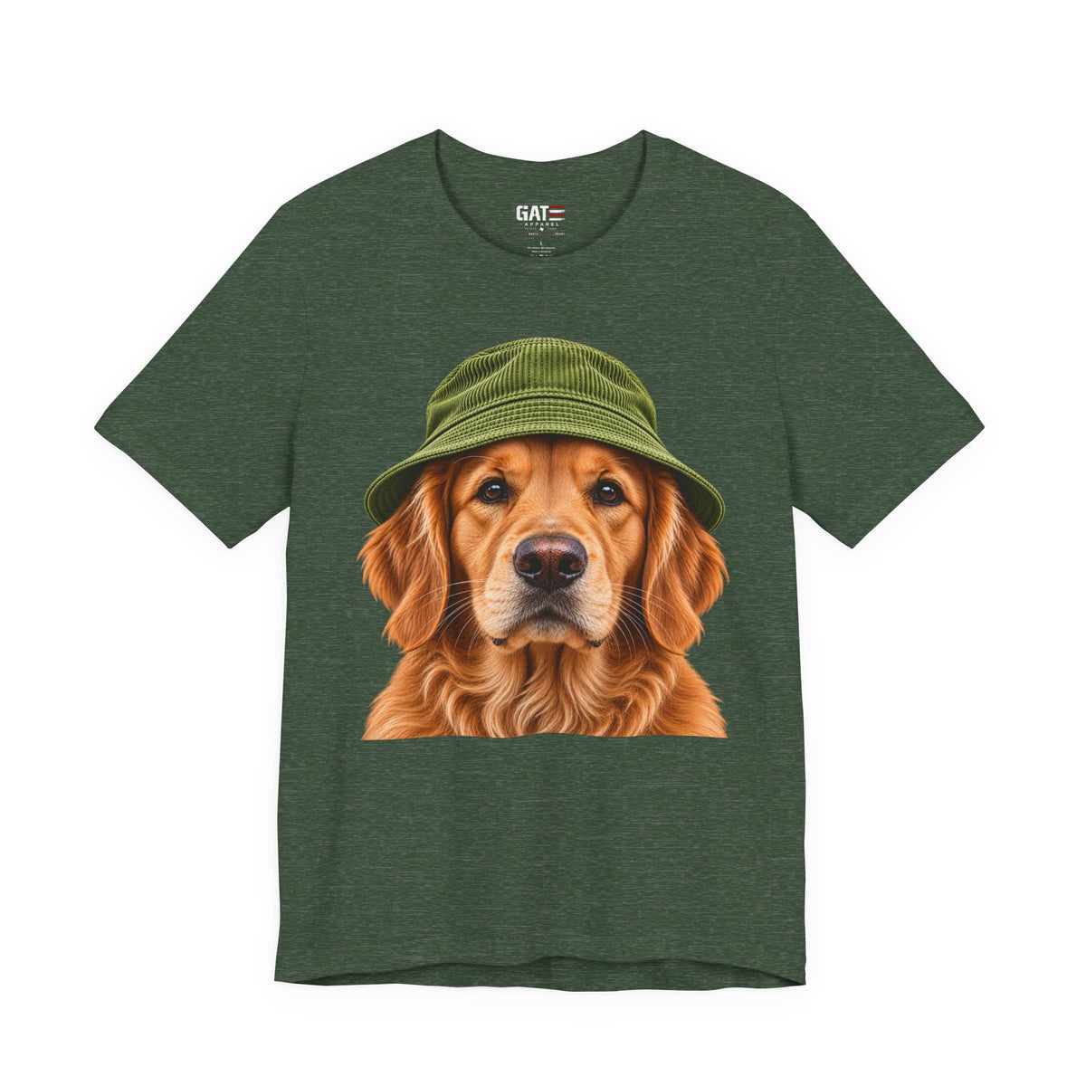 Golden retriever wearing a beanie graphic T-shirt - alternate product photo 9