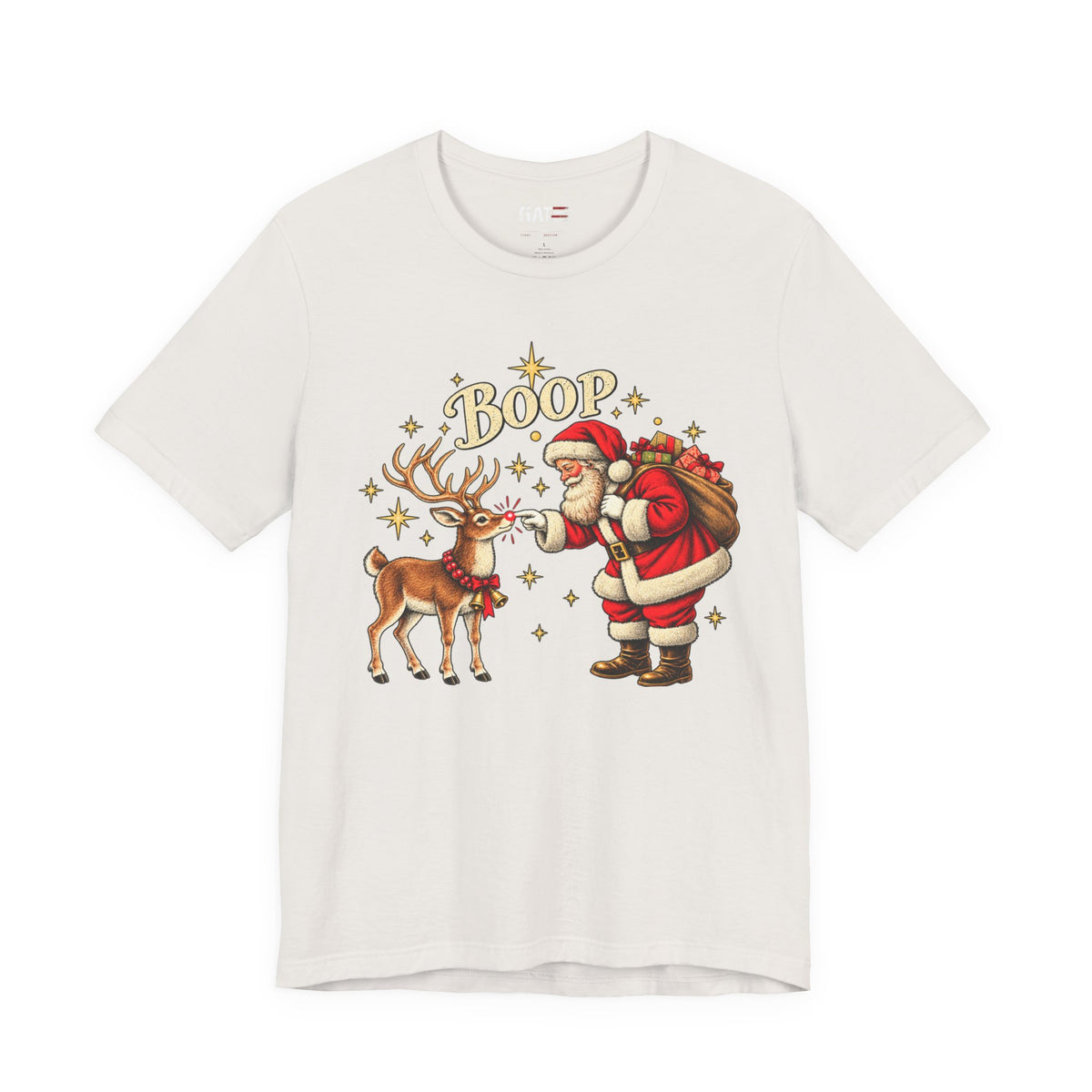 Santa and Reindeer Boop Christmas Graphic T-Shirt - product image 14