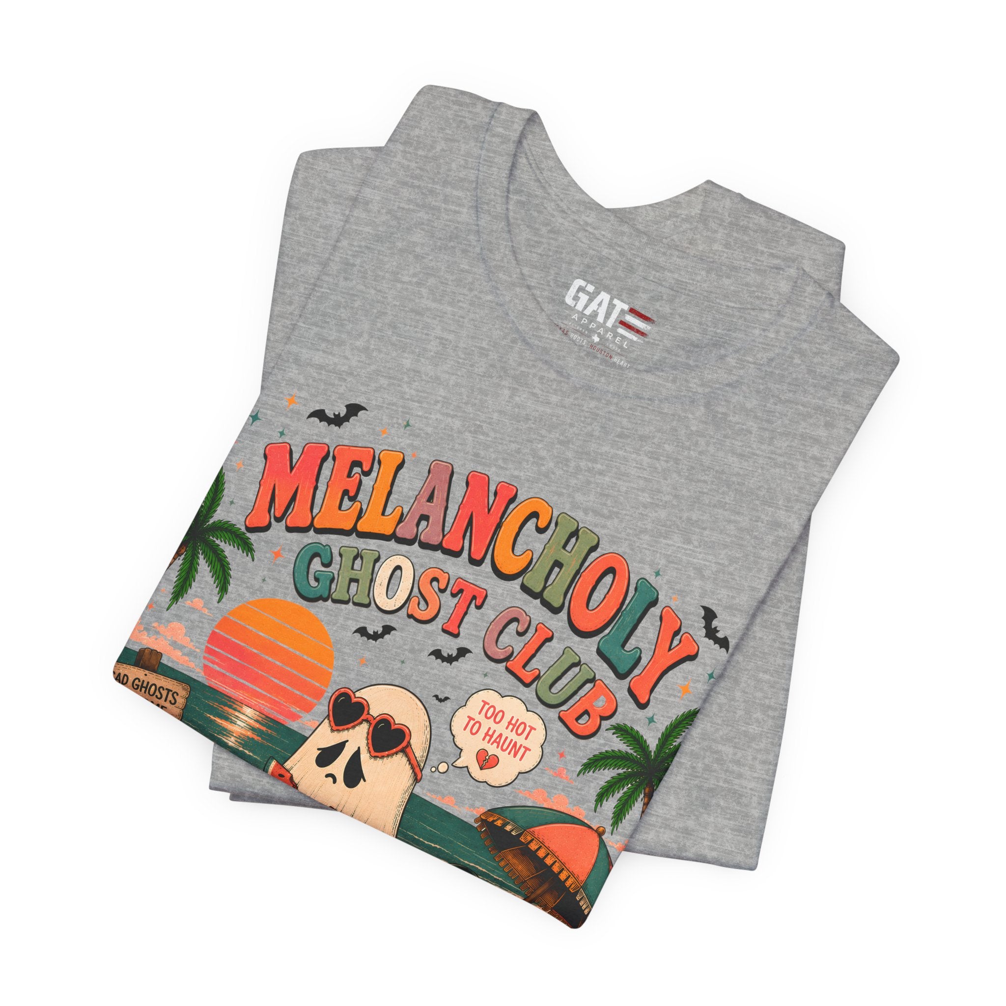 Summerween Shirt, Spooky Beach Shirt, Ghost Beach Tee, Halloween Beach Shirt, Coastal Halloween Tee, Tropical Ghost Shirt