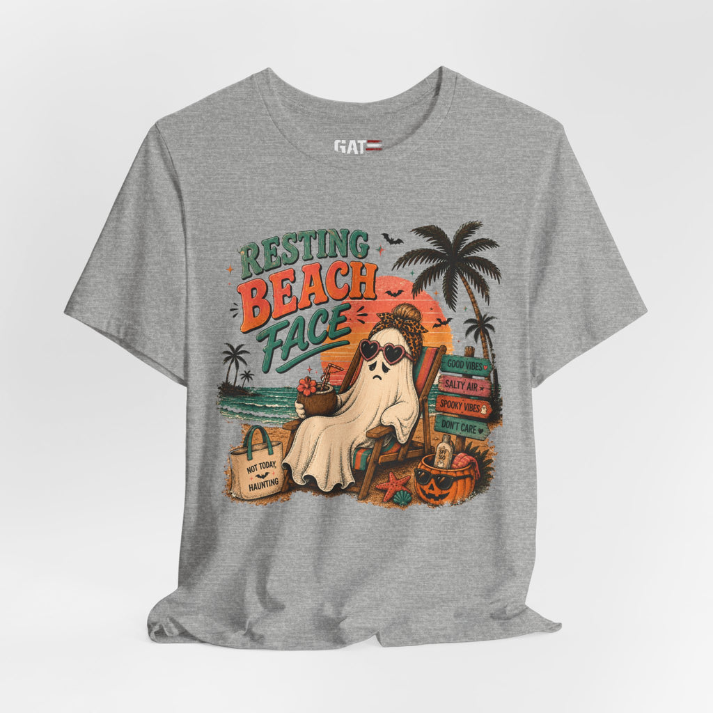 Summerween Shirt, Spooky Beach Shirt, Ghost Beach Tee, Halloween Beach Shirt, Coastal Halloween Tee, Tropical Ghost Shirt