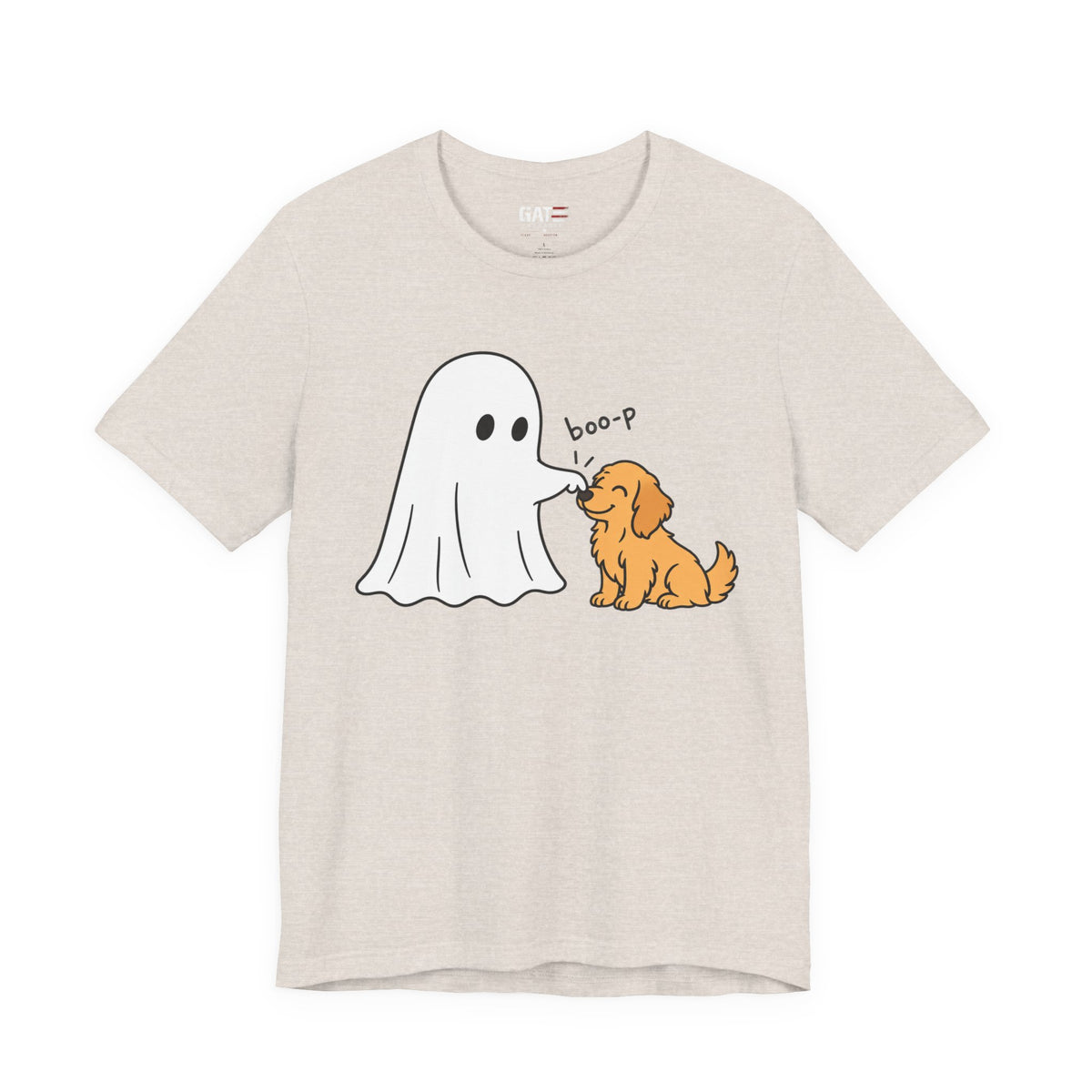 Halloween Ghost & Golden Retriever — "boo-p" Cute Dog Halloween T-Shirt
