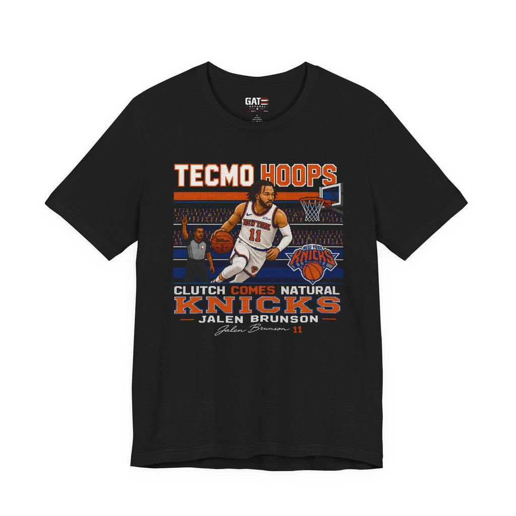 Tecmo Hoops Jalen Brunson Basketball Player Tee | Clutch Comes Natural