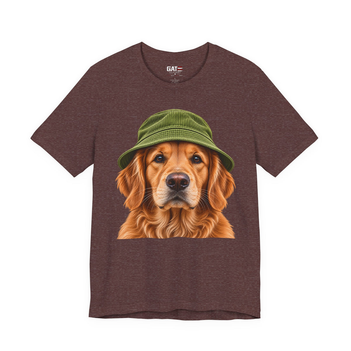 Golden retriever wearing a beanie graphic T-shirt - alternate product photo 12