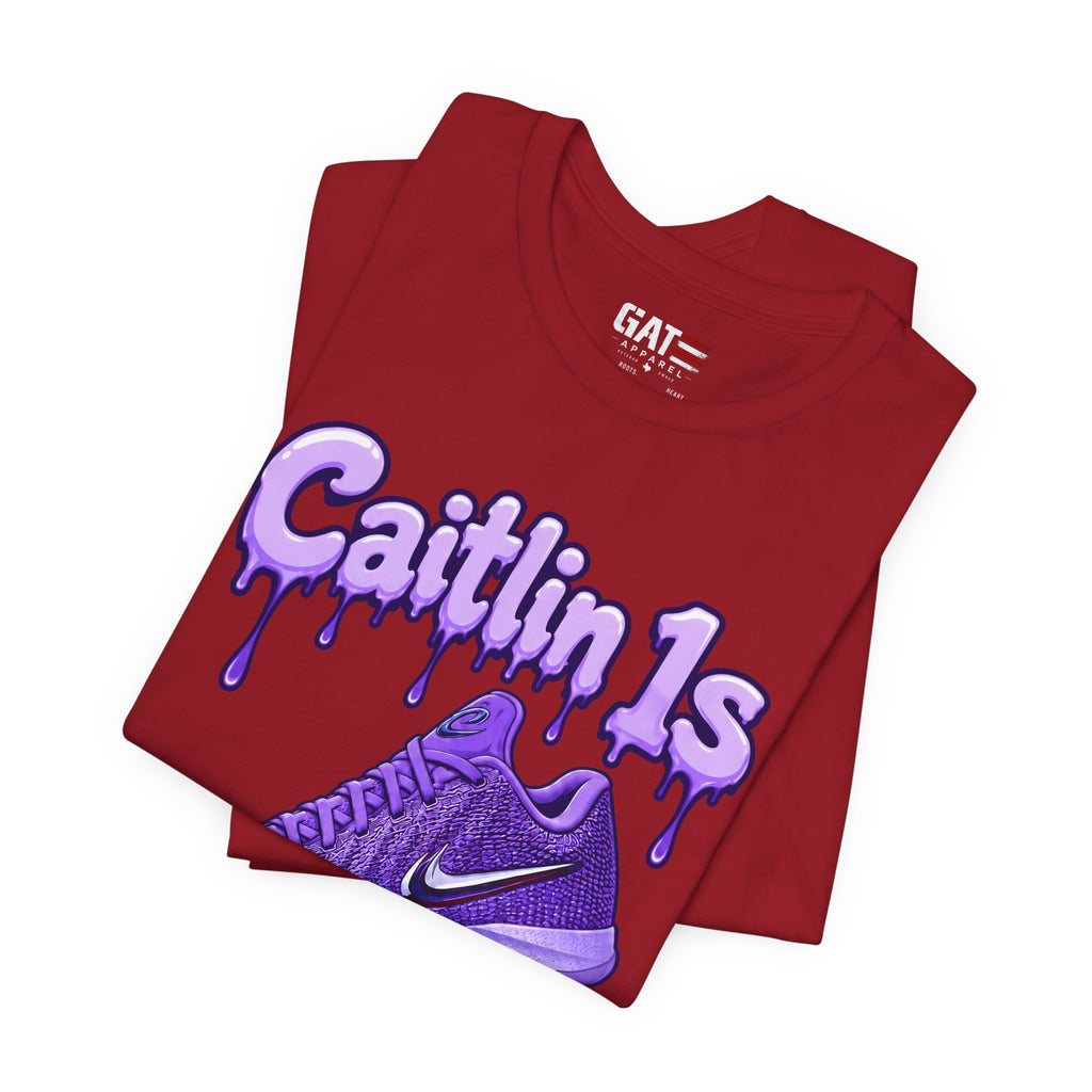 Caitlin Clark Caitlin 1s Purple Fade Paint Sneaker Shirt