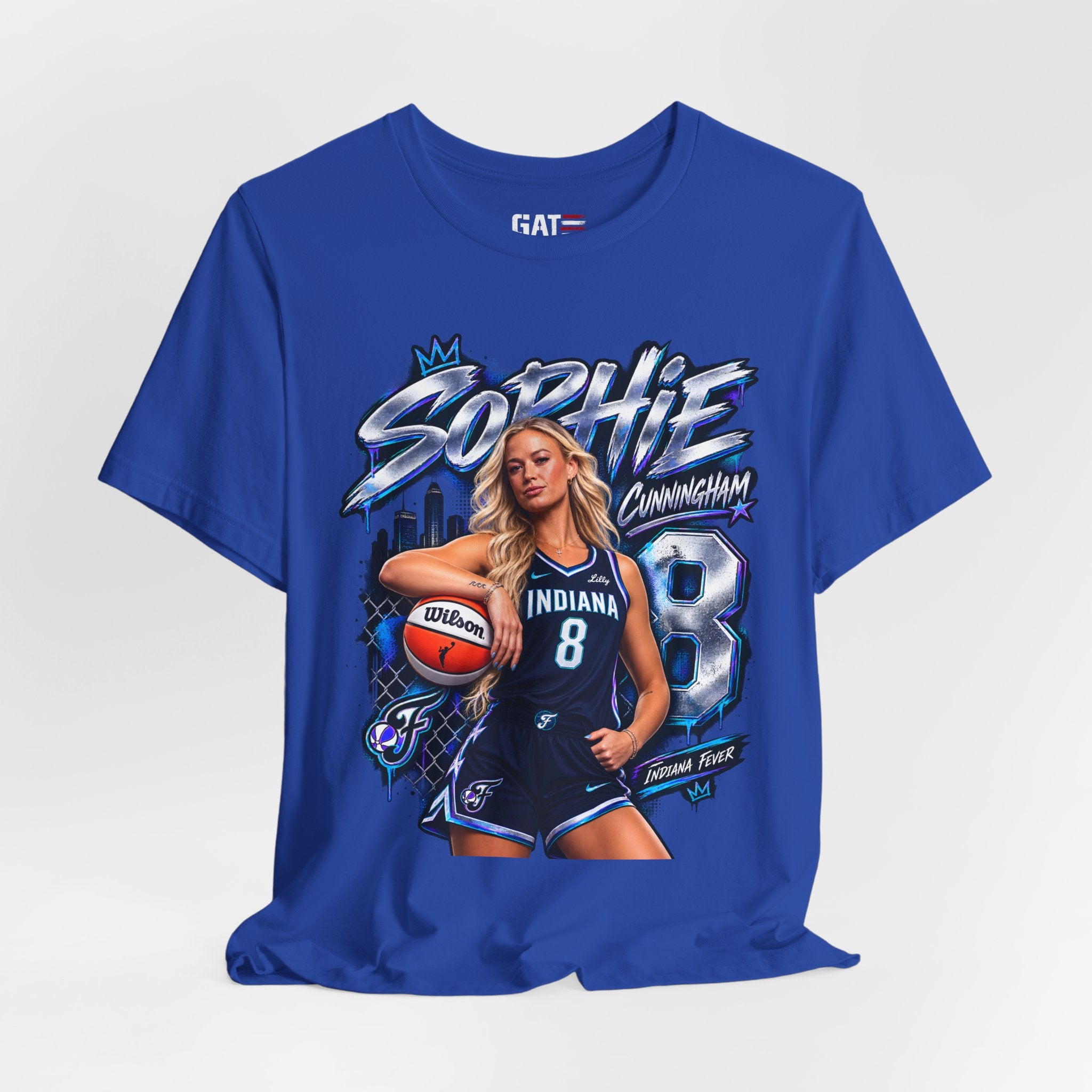 Sophie Cunningham Indiana Fever WNBA Basketball Graphic T Shirt Women's Fan Tee