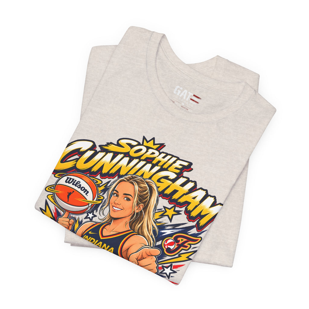 Sophie Cunningham Indiana Fever #8 T-Shirt Fever Up WNBA Basketball Graphic Tee