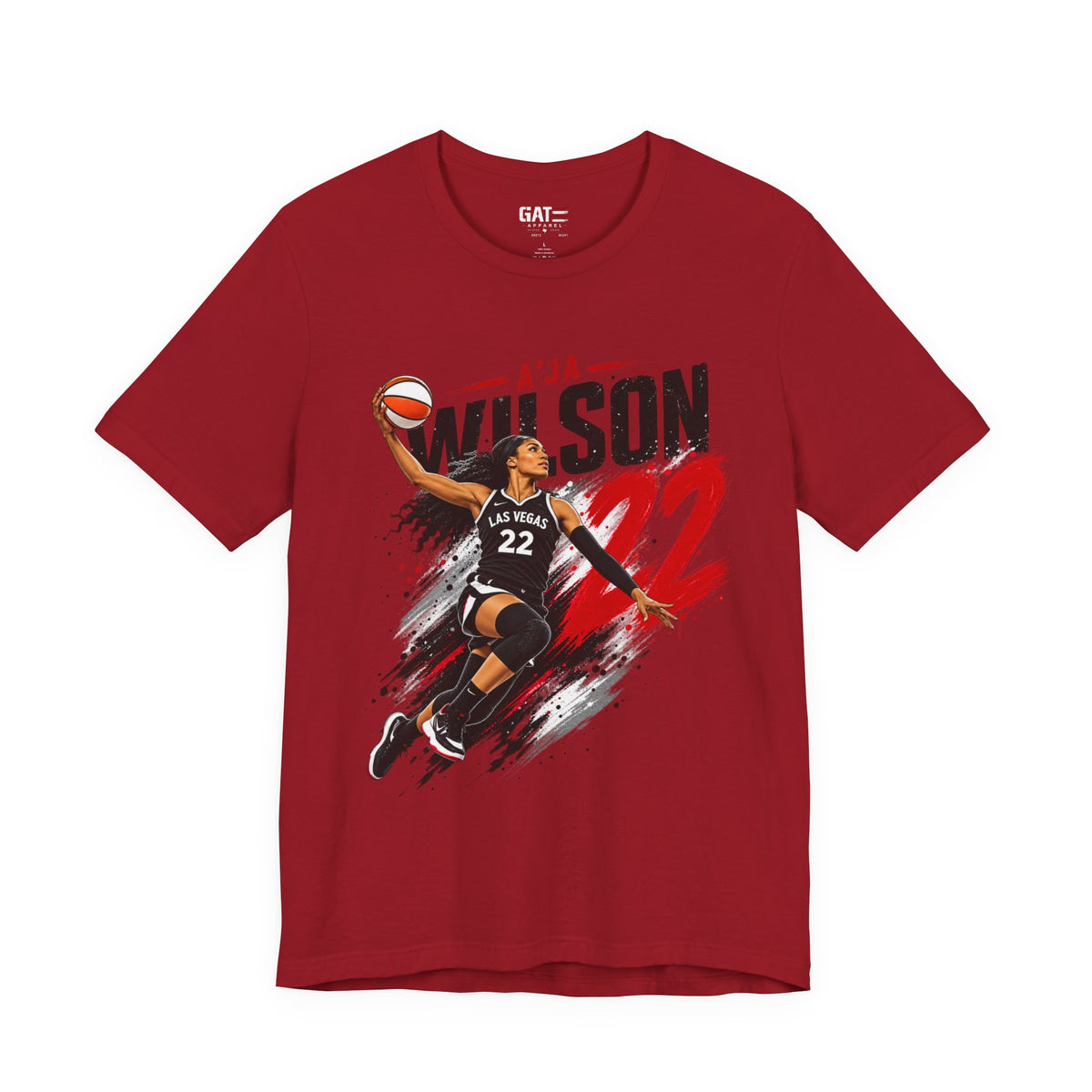 A'ja Wilson #22 Las Vegas Aces Shirt – WNBA Basketball Tee product mockup 12