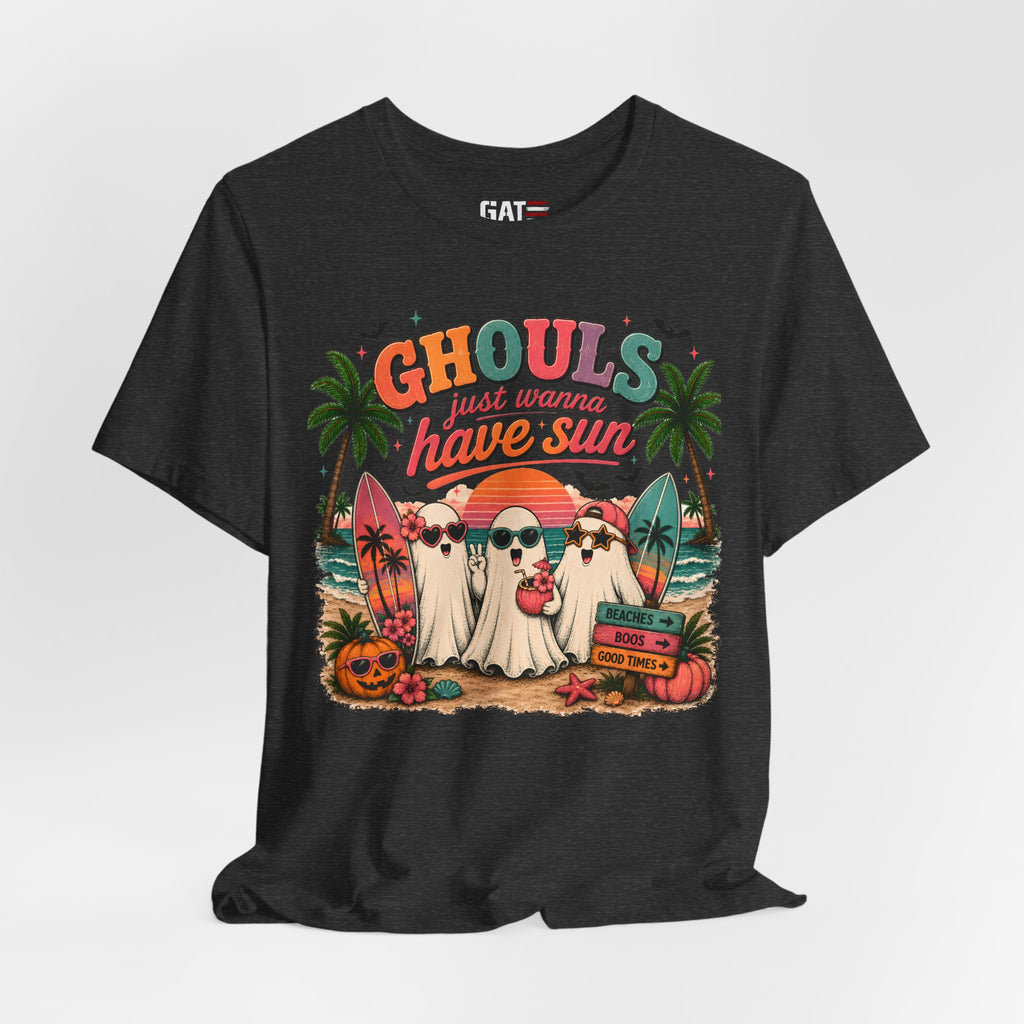 Summerween Shirt, Spooky Beach Shirt, Ghost Beach Tee, Halloween Beach Shirt, Coastal Halloween Tee, Tropical Ghost Shirt
