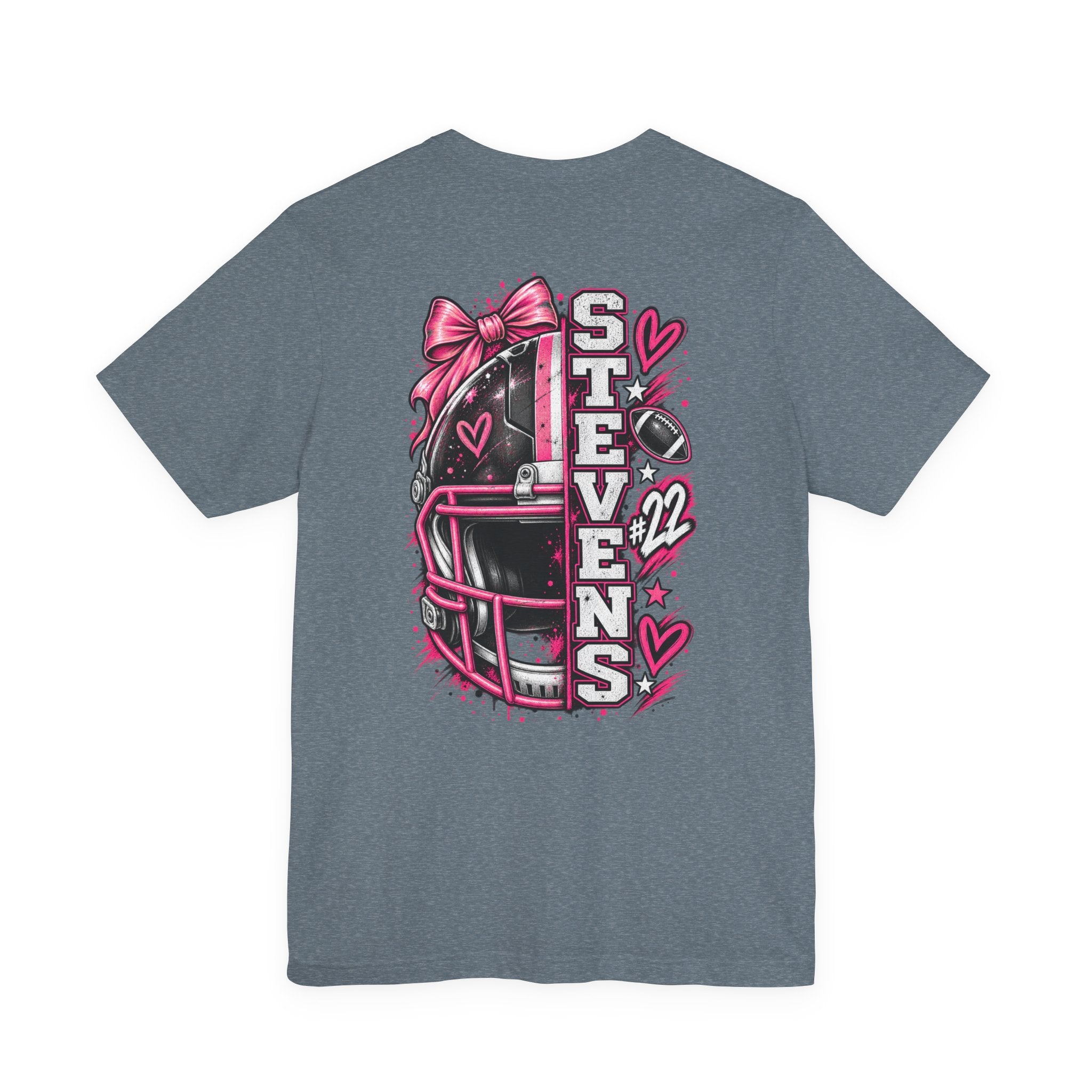 Football Mom Personalized Shirt Custom Player Name Number Helmet Game Day Tee