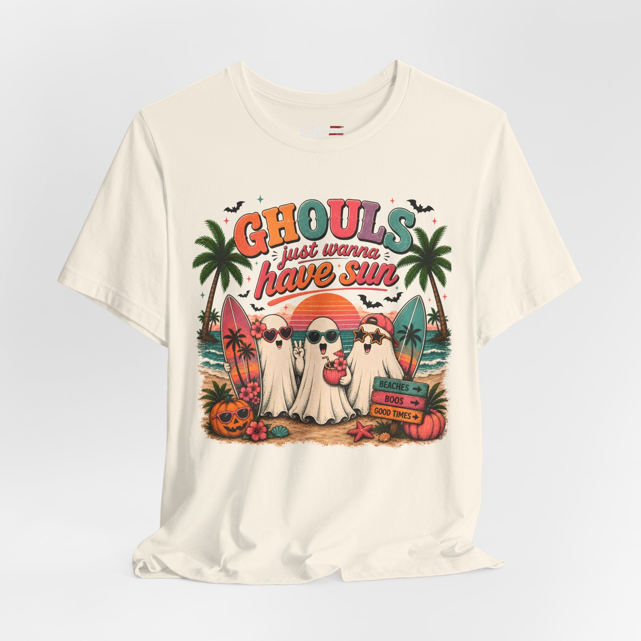 Summerween Shirt, Spooky Beach Shirt, Ghost Beach Tee, Halloween Beach Shirt, Coastal Halloween Tee, Tropical Ghost Shirt