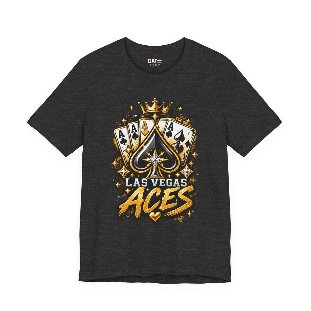 Las Vegas Aces Basketball Shirt – Ace Cards Crown Graphic Tee product mockup 7