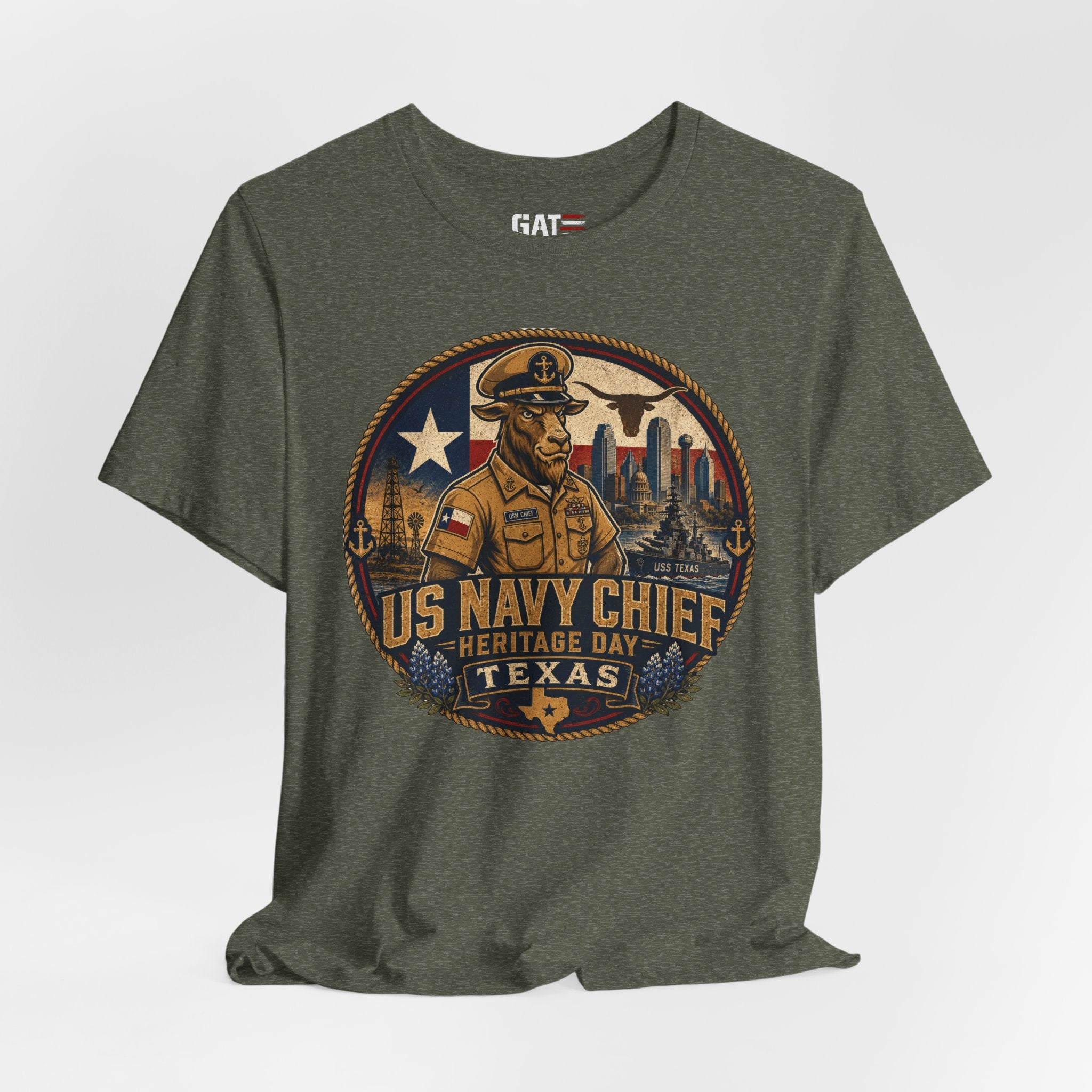 US Navy Chief Heritage Day Texas Shirt, Navy Chief Goat Shirt, Chief Petty Officer Gift, Military Pride Tee, Navy Veteran