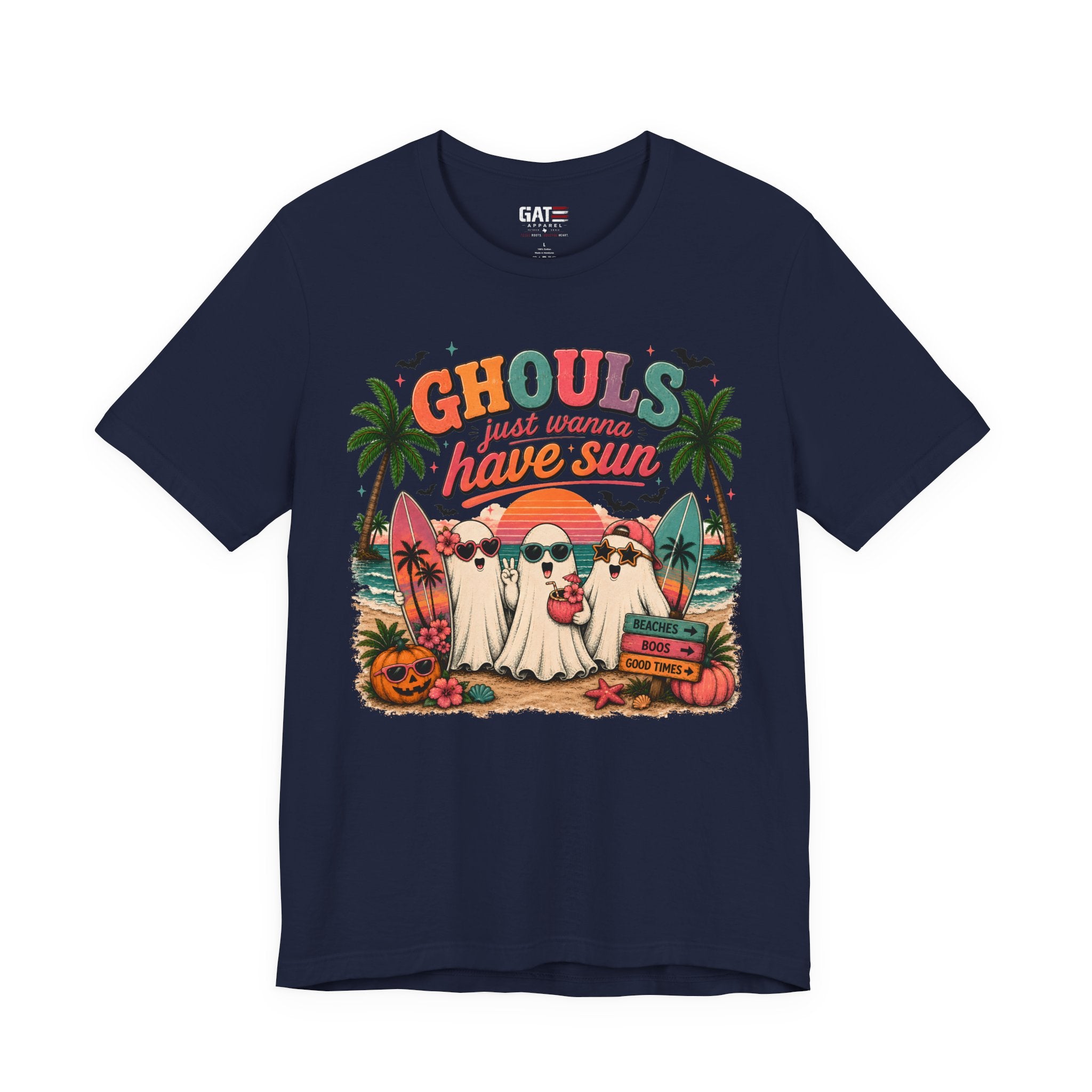Summerween Shirt, Spooky Beach Shirt, Ghost Beach Tee, Halloween Beach Shirt, Coastal Halloween Tee, Tropical Ghost Shirt