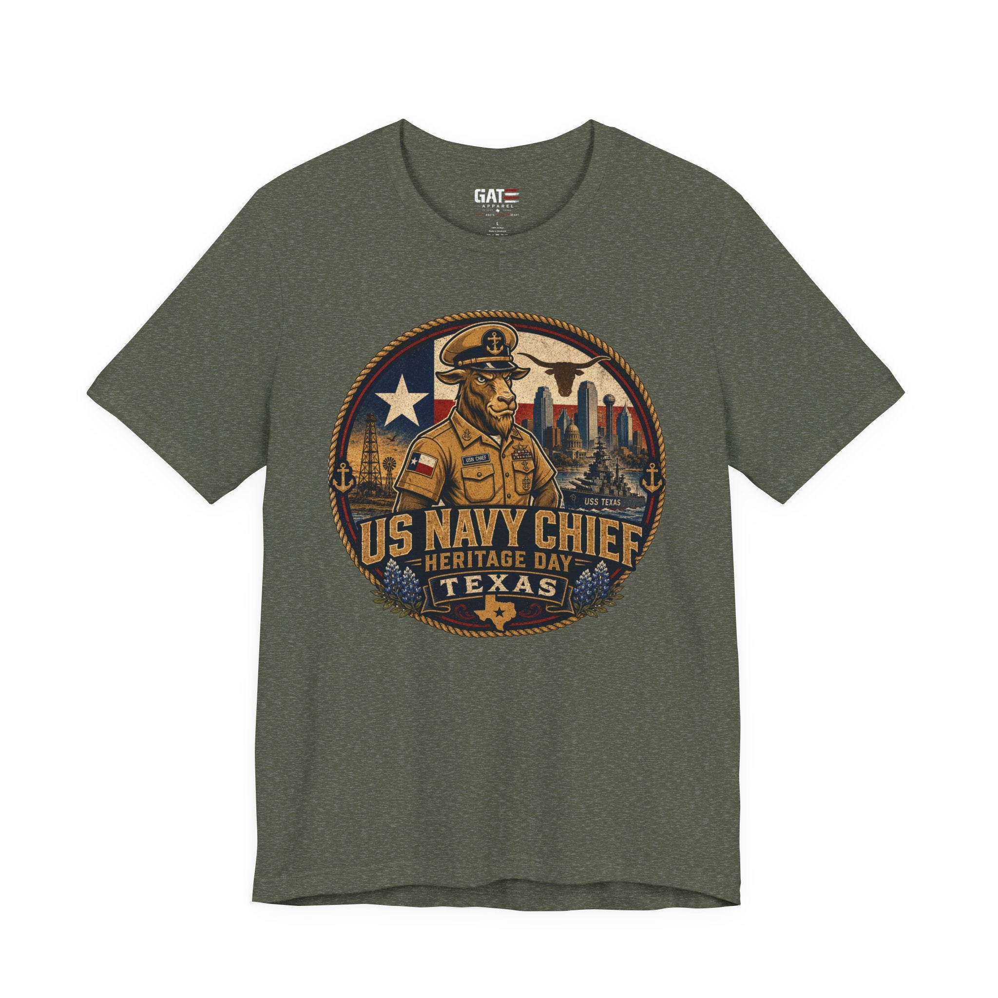US Navy Chief Heritage Day Texas Shirt, Navy Chief Goat Shirt, Chief Petty Officer Gift, Military Pride Tee, Navy Veteran
