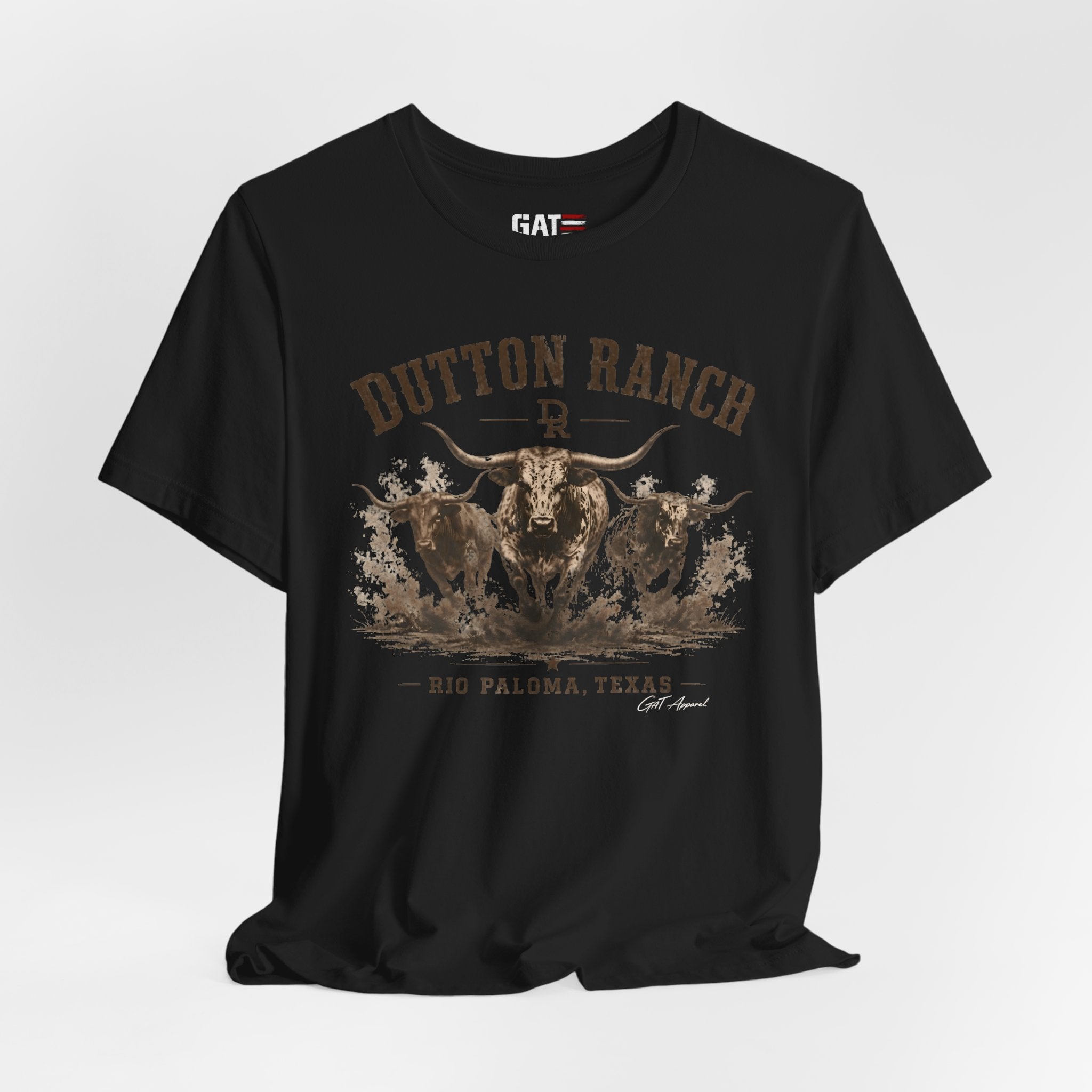 Dutton Ranch Longhorn Shirt, Yellowstone Inspired Western Tee, Cowboy Ranch Graphic T-Shirt, Texas Country Shirt, Rustic Cowgirl Gift